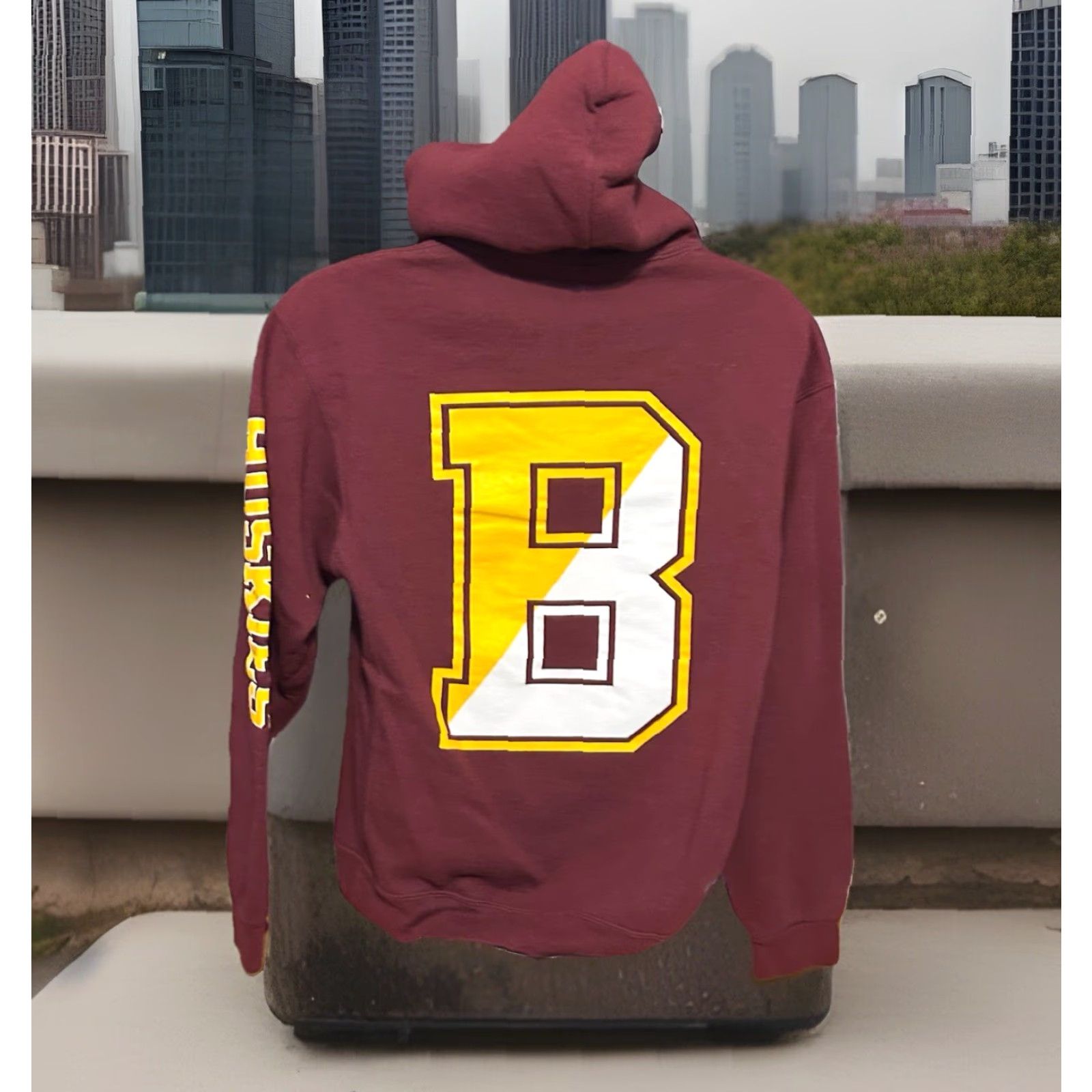 Vintage VTG Bloomsburg University Huskies Hoodie Pullover Russell Maroon Adult Medium Size US M / EU 48-50 / 2 - 7 Thumbnail