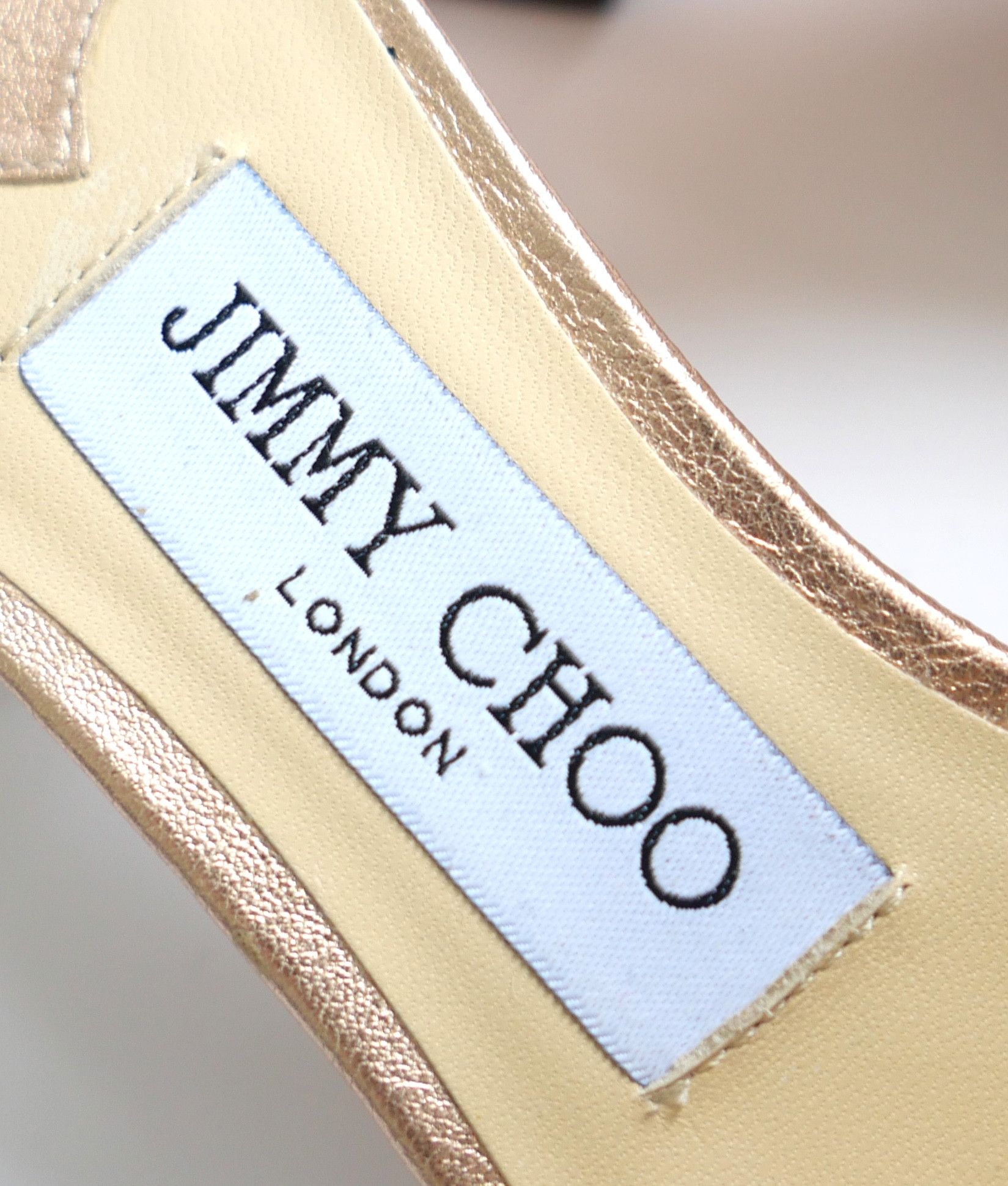Jimmy Choo Jimmy Choo Granger Crystal Embellished Sandals Rose Gold Size US 6 / IT 36 - 4 Thumbnail