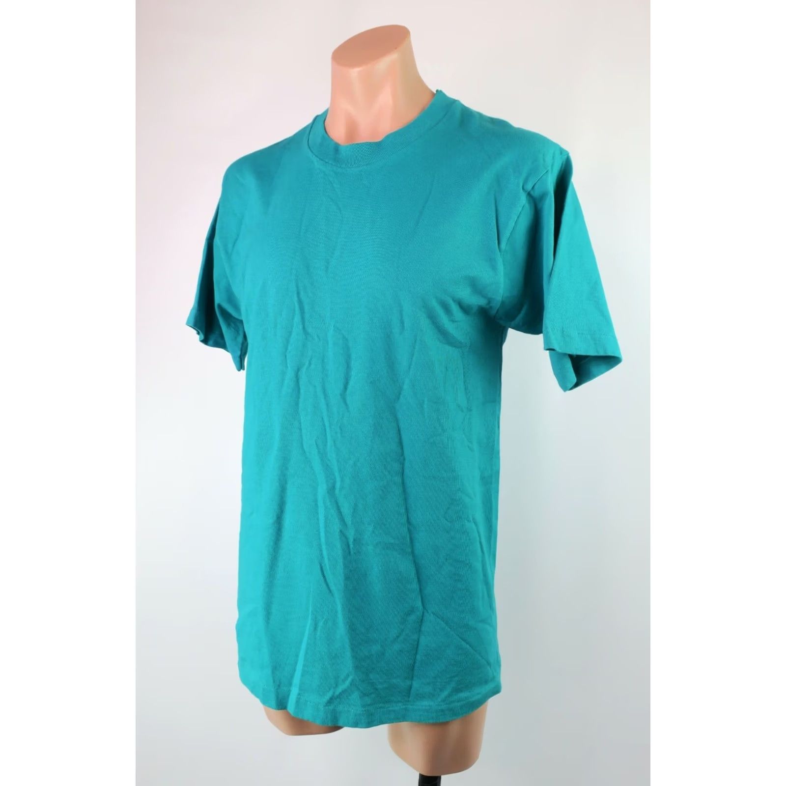 Fruit Of The Loom VINTAGE Fruit of the Loom T-shirt Adult L Teal 90s 80s USA Made Grunge Size US L / EU 52-54 / 3 - 7 Thumbnail