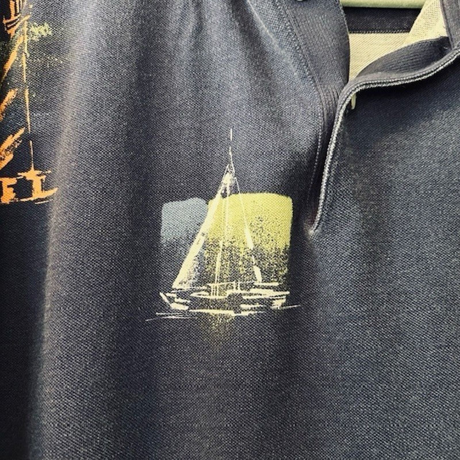 Nautica Nautica Vintage Lighthouse & Sailboat Print Polo Mens XXL Size US XXL / EU 58 / 5 - 5 Thumbnail