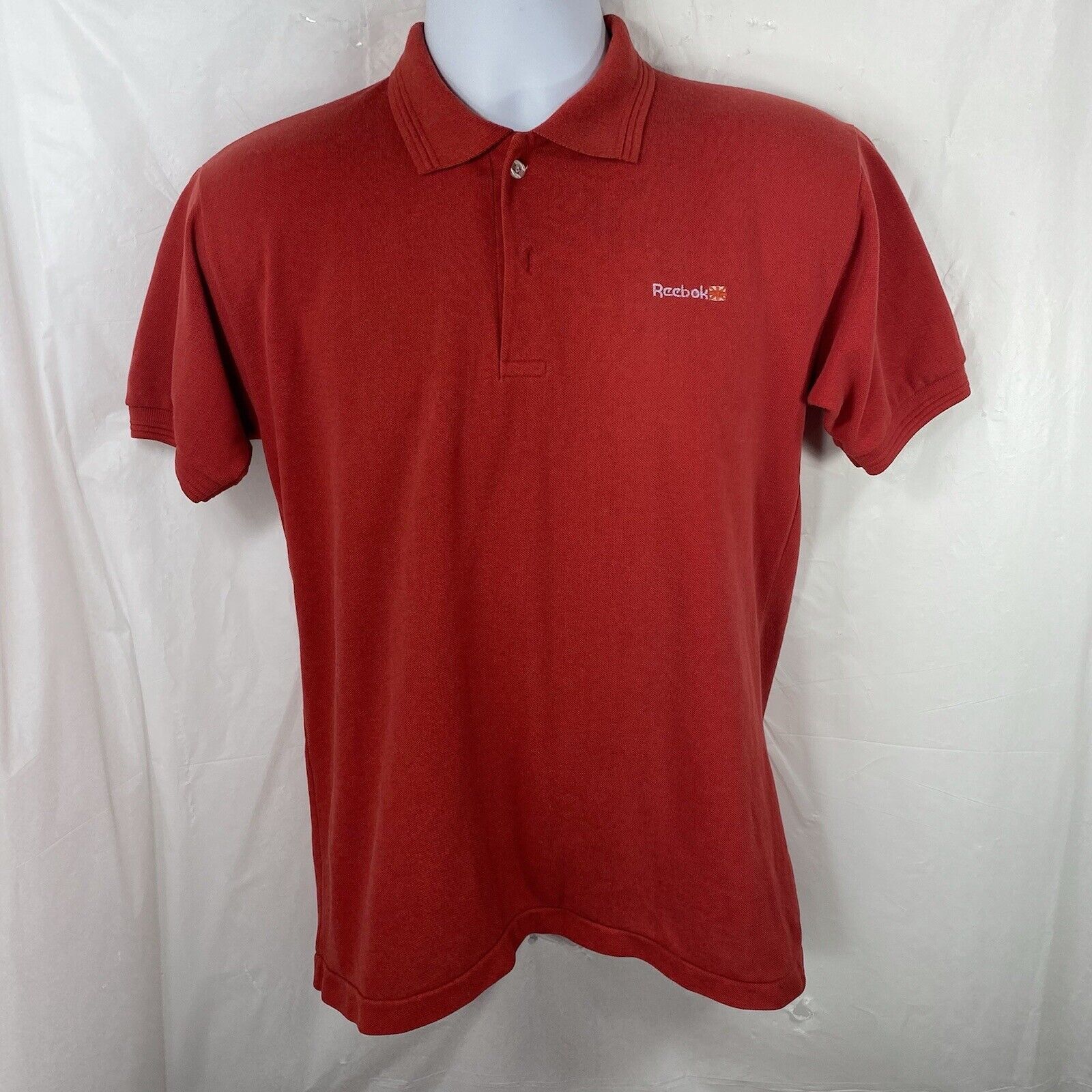 Reebok Vintage Reebok Medium Red Union Jack Flag Logo Polo Shirt Size US M / EU 48-50 / 2 - 1 Thumbnail