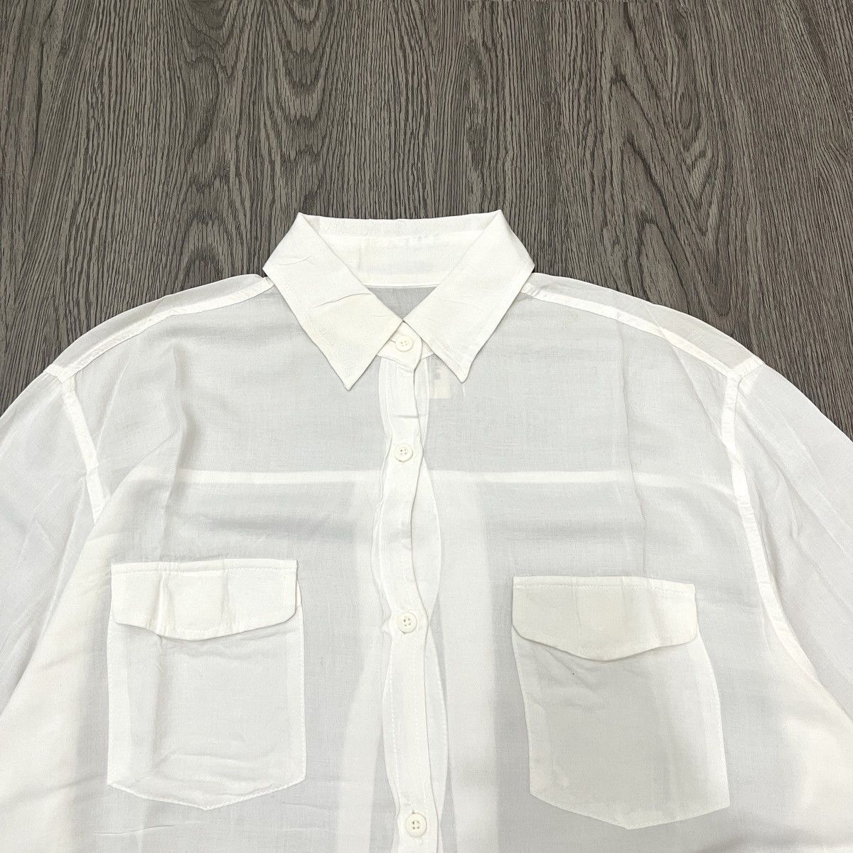 GOA G.O.A - Mesh White Shirt Button Up Ifsix Lgb Style Size US XL / EU 56 / 4 - 3 Thumbnail