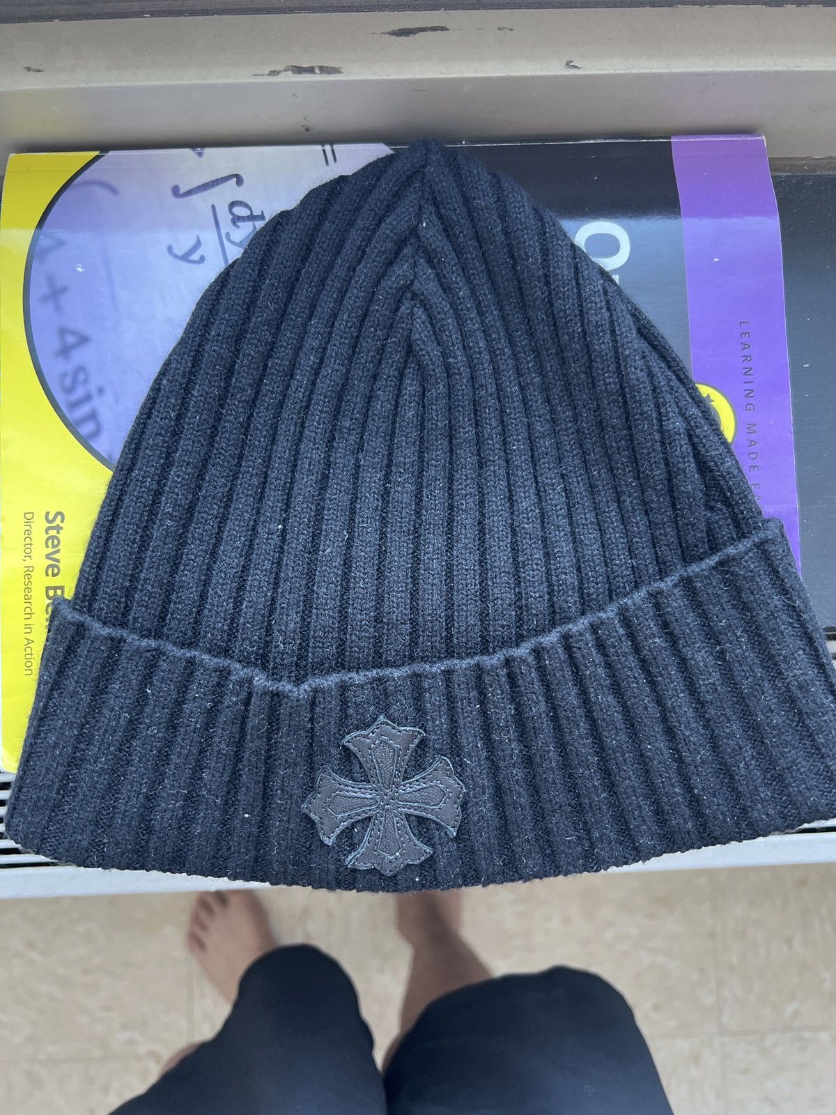 Chrome Hearts Chrome Hearts Cashmere Plus Cross Patch Beanie Size ONE SIZE - 1 Thumbnail