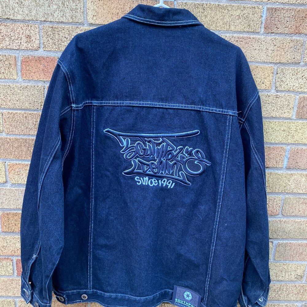Southpole × Vintage Vintage 1998 South Pole Embroidered Jean Jacket Large Blue Size US L / EU 52-54 / 3 - 8 Thumbnail