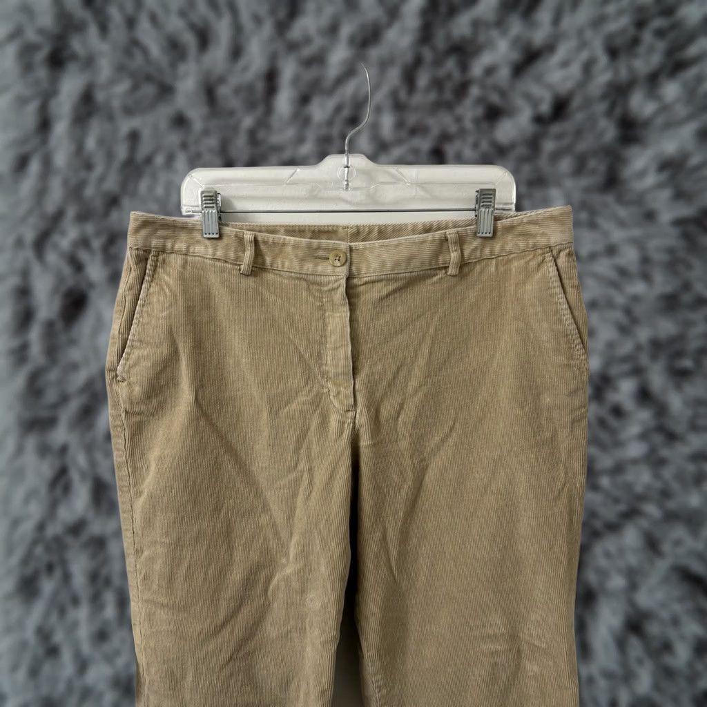 Vintage LL Bean Corduroy Pants Womens 16 36x27 Tan Brown Khakis Straight Leg Trousers 500952 Comfortable Pockets Stretch Easy Care Vintage No Size 38" / US 16 / IT 52 - 1 Thumbnail