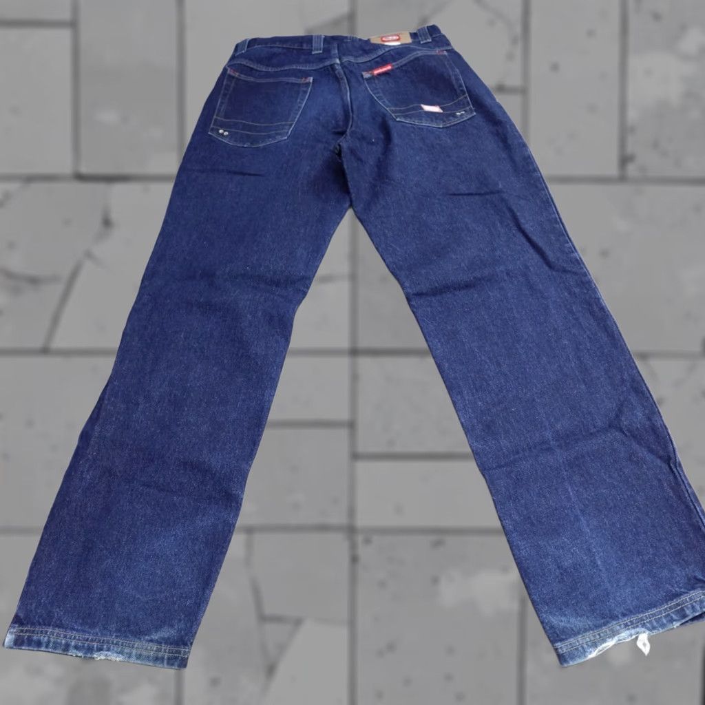 Ecko Unltd. VINTAGE Ecko Jeans 36 x 33 Blue Solid Embroidered 5 Pocket Mens Y2K Baggy 2000 Size US 36 / EU 52 - 1 Thumbnail