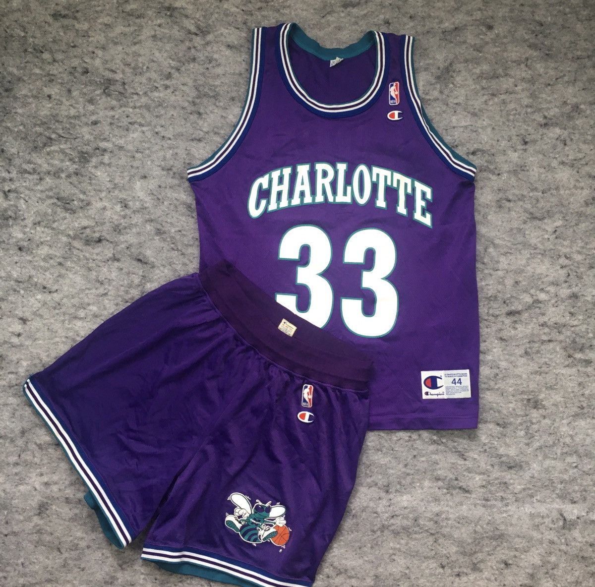 image of Champion Nba Vintage Charlotte Hornets 33 Mourning Set in Purple, Men's (Size Large)