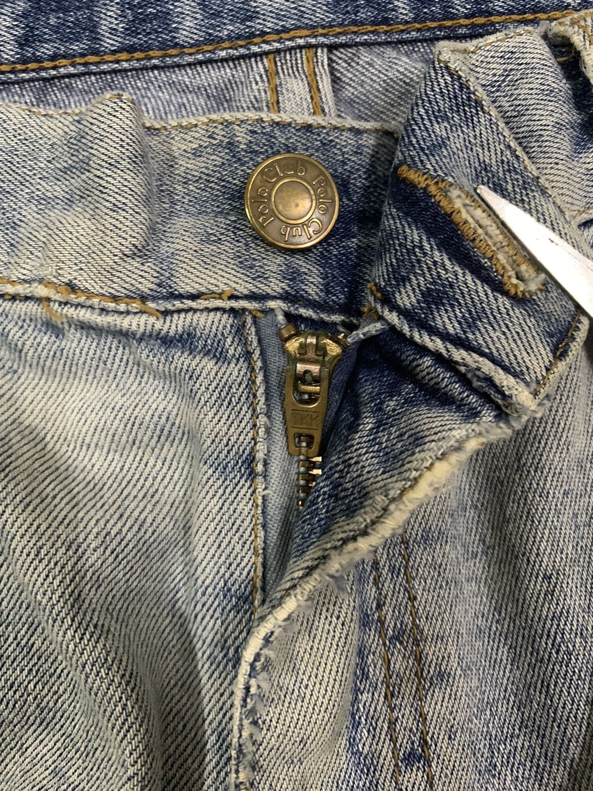 Polo Ralph Lauren × RRL Ralph Lauren Vintage Polo Club Baggy Rusty Mud Washed Patches Jeans Size US 31 - 4 Thumbnail