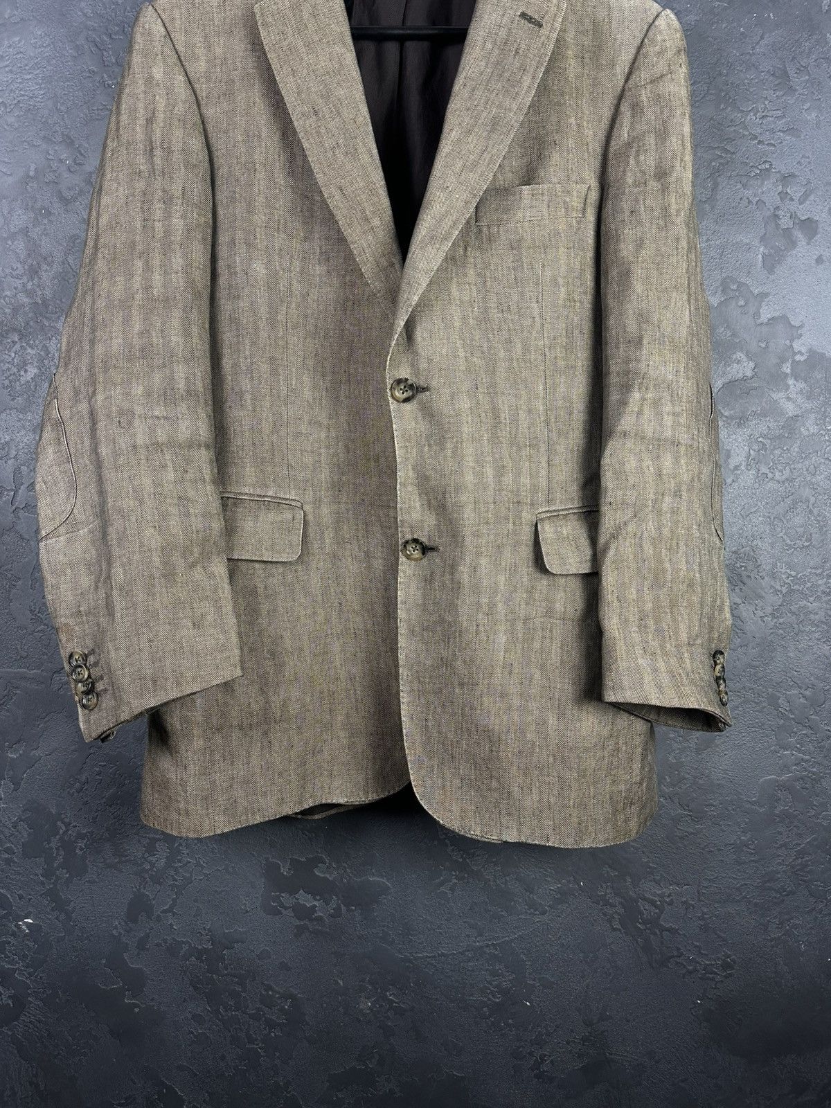 Burberry × Vintage Vintage Burberry London Men's Lino Blazer Jacket Two Button Size 48R - 3 Thumbnail