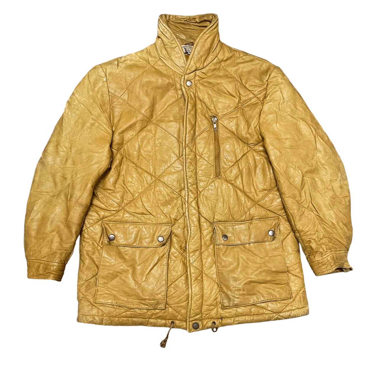 Japanese Brand Vintage Big Suri Quilted Leather Jacket Size US M / EU 48-50 / 2 - 1 Thumbnail