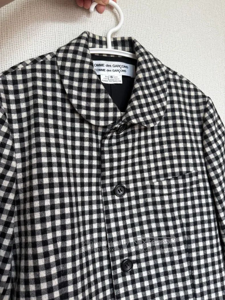 Comme des Garcons Comme Des Garcons Black and white plaid wool coat Size S / US 4 / IT 40 - 5 Thumbnail
