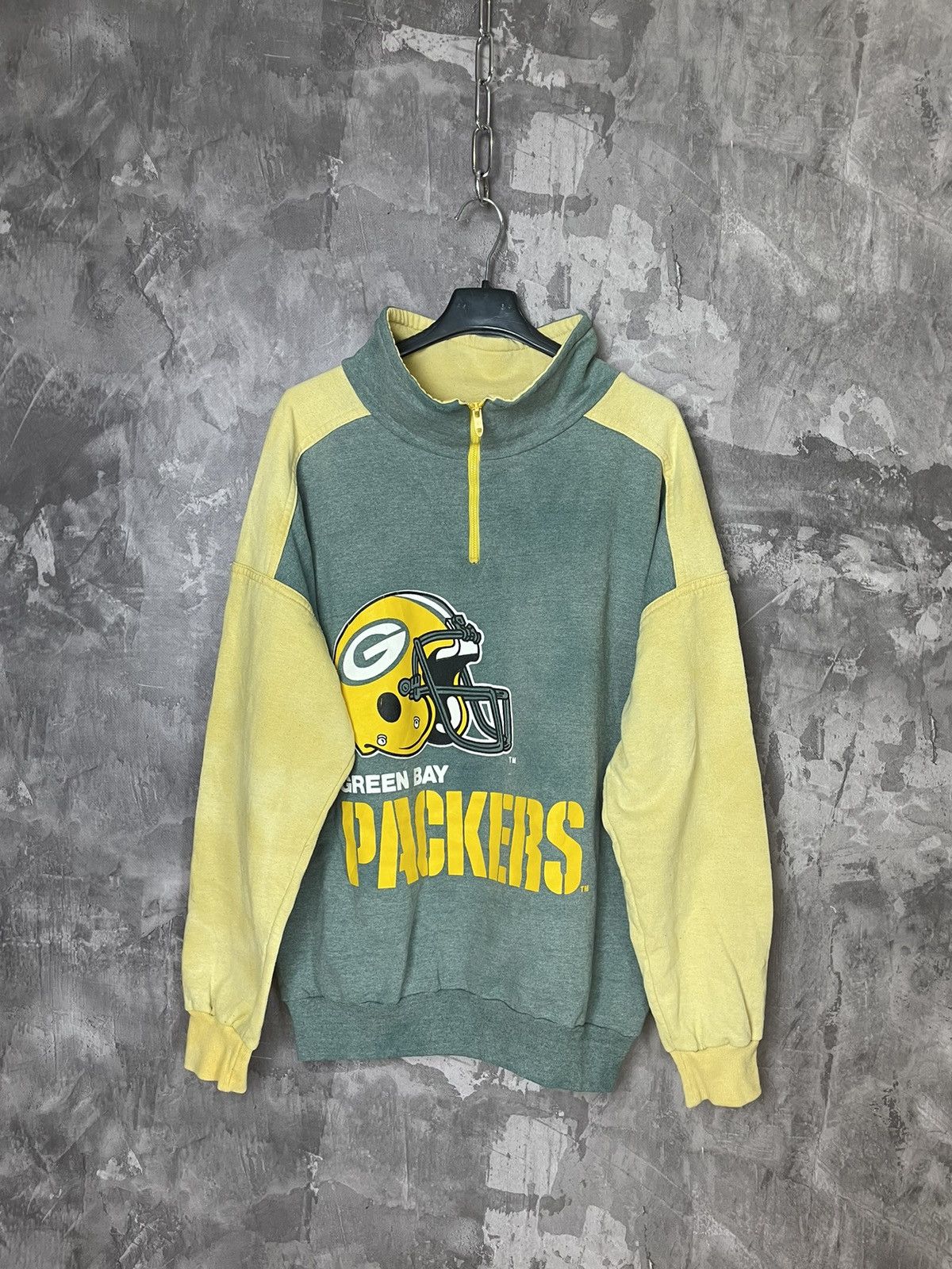 NFL × Vintage Vintage NFL Green Bay Packers Pullover Sweatshirt 1/3zip Size US XL / EU 56 / 4 - 1 Thumbnail