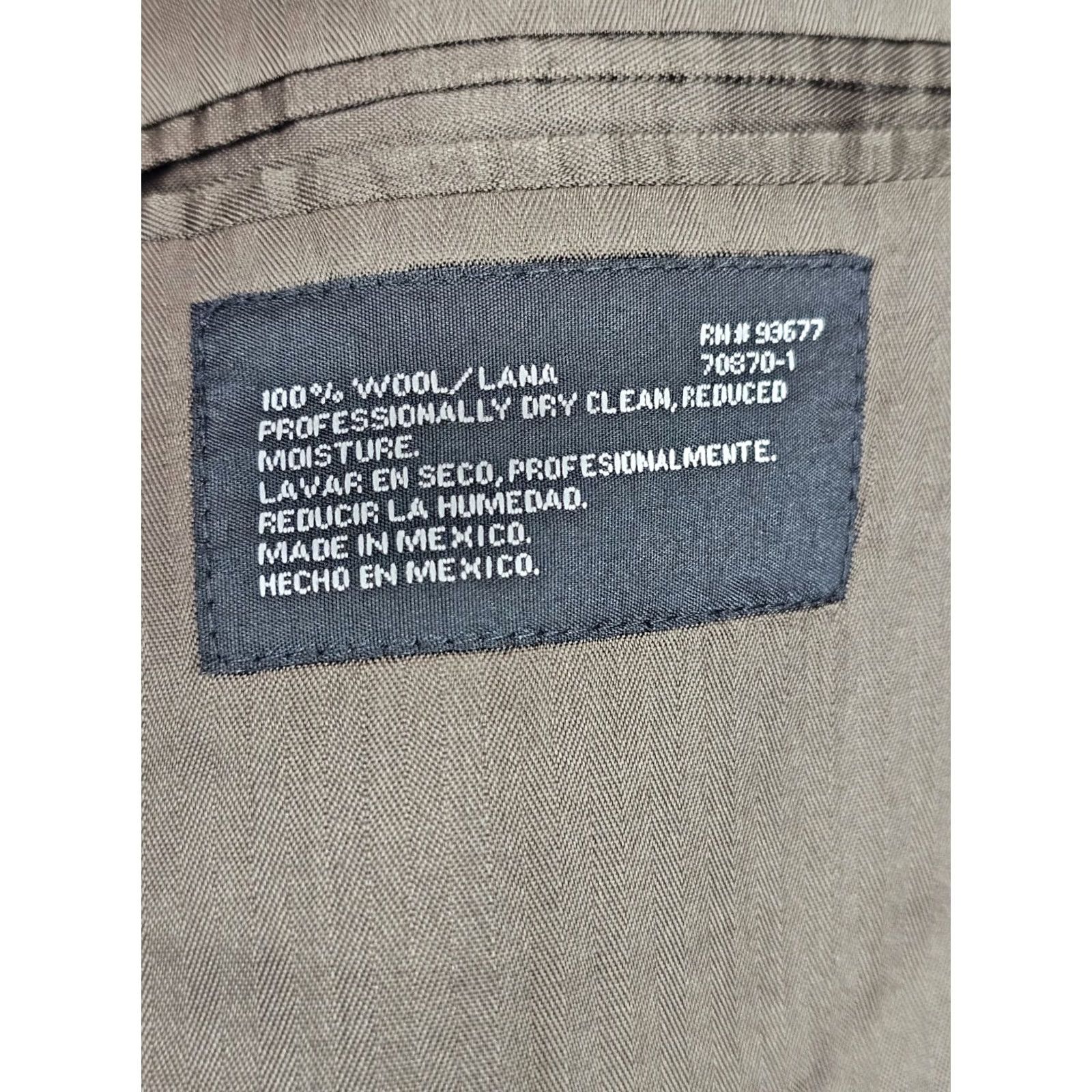 Stafford Stafford Blazer Single-Breasted 2-Button Wool 100% Lined Gray Heathered Bronze 44R Mens EUC Jacket Coat - Classic Fit Size 44R - 4 Thumbnail
