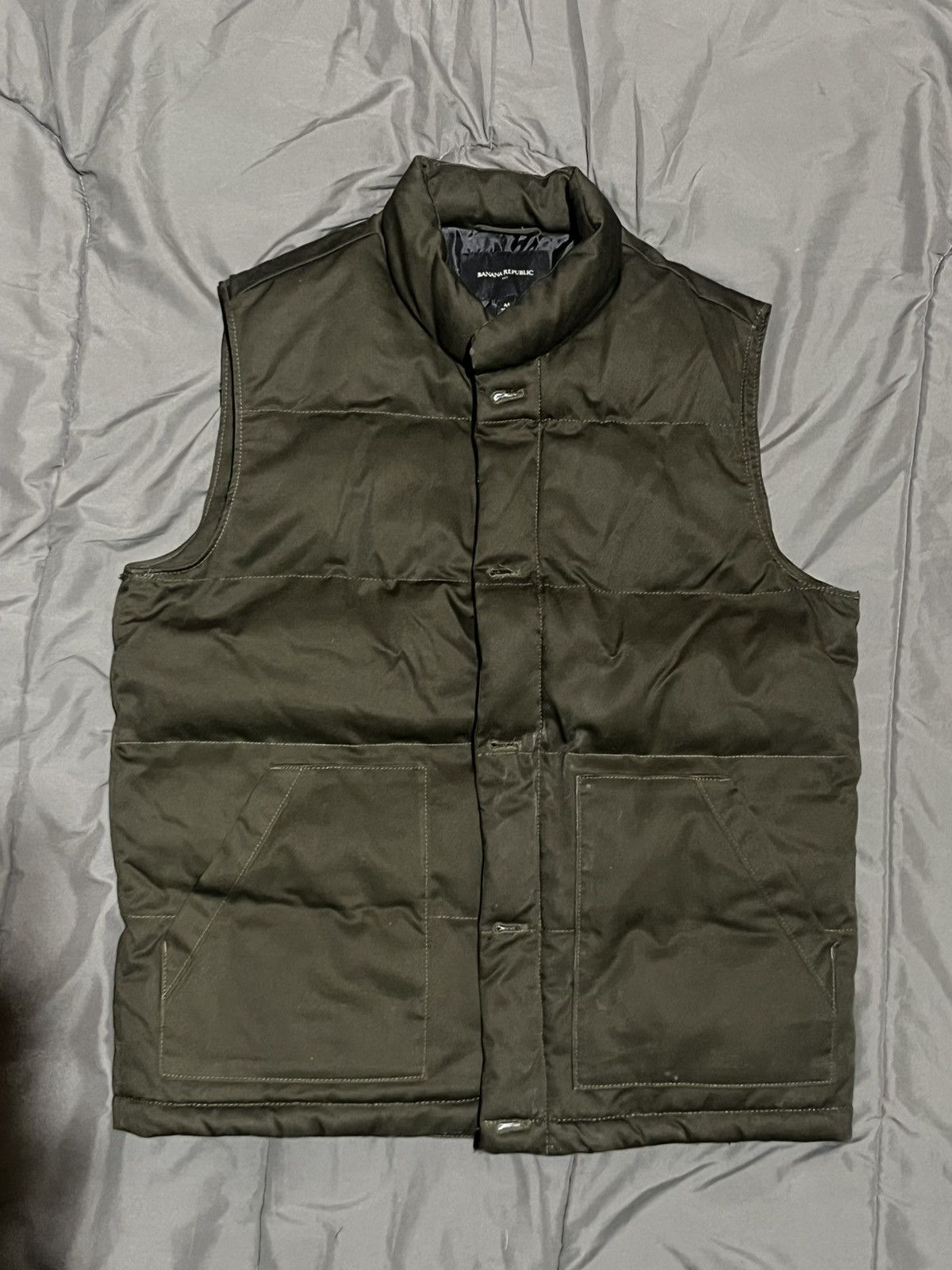 Banana Republic Olive Green Banana Republic Vest Size US M / EU 48-50 / 2 - 1 Thumbnail