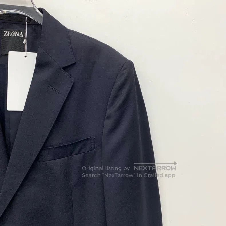 Ermenegildo Zegna Zegna Black Wool Collar Button Coat. Size US L / EU 52-54 / 3 - 3 Thumbnail