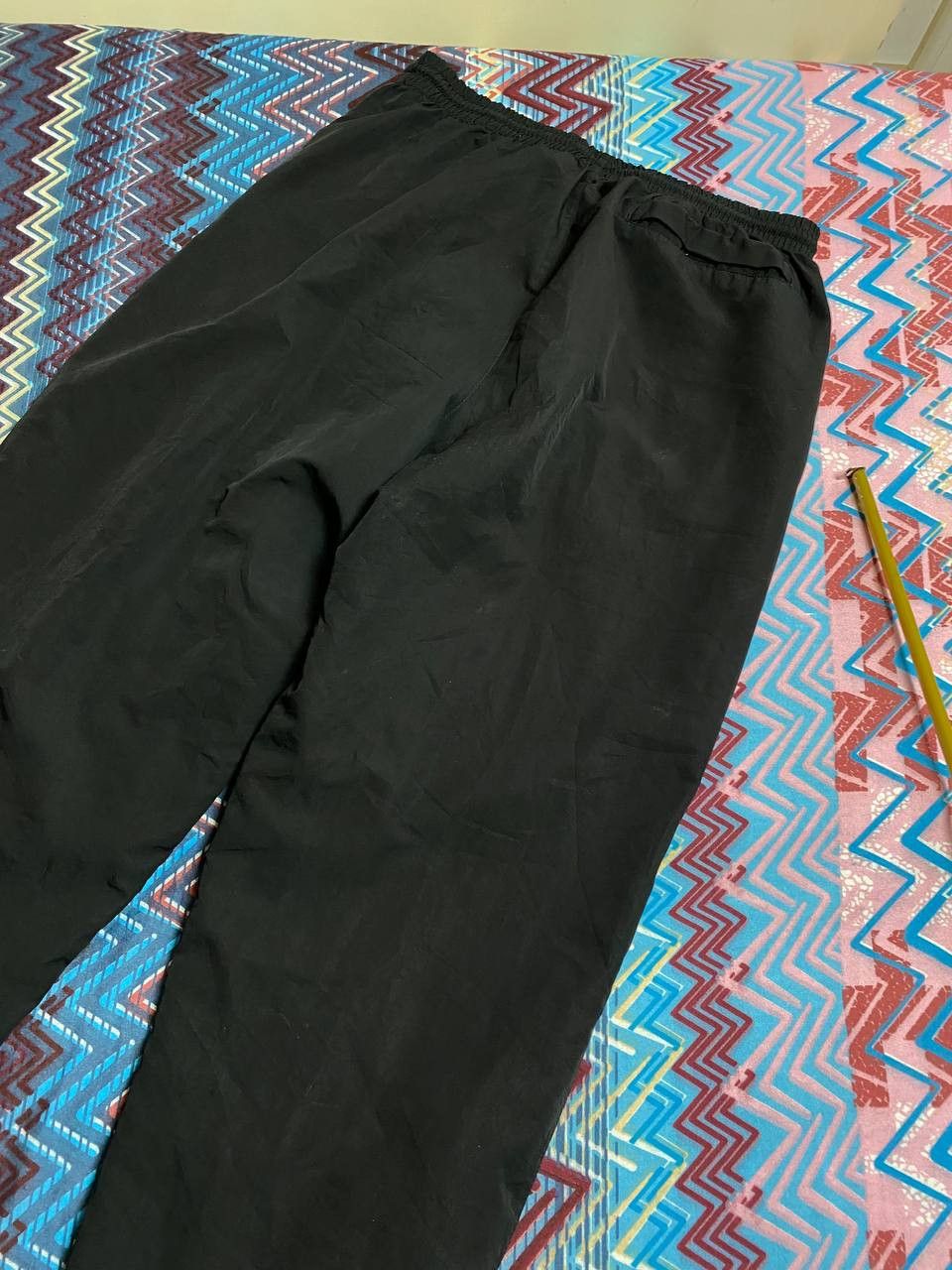 Nike × Vintage Vintage Nike Small Logo Nylon Drill Black Track Pants Size US 34 / EU 50 - 18 Thumbnail