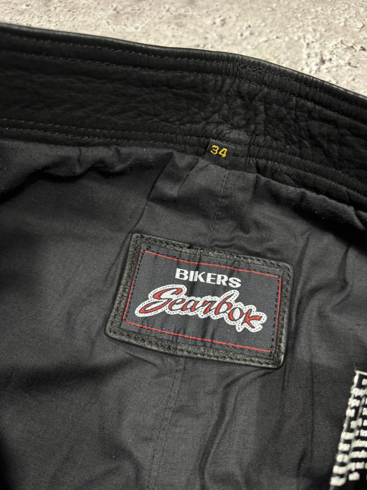 Leather Distressed Leather Pants Black Size 34 Straight Fit Biker Size US 32 / EU 48 - 11 Thumbnail