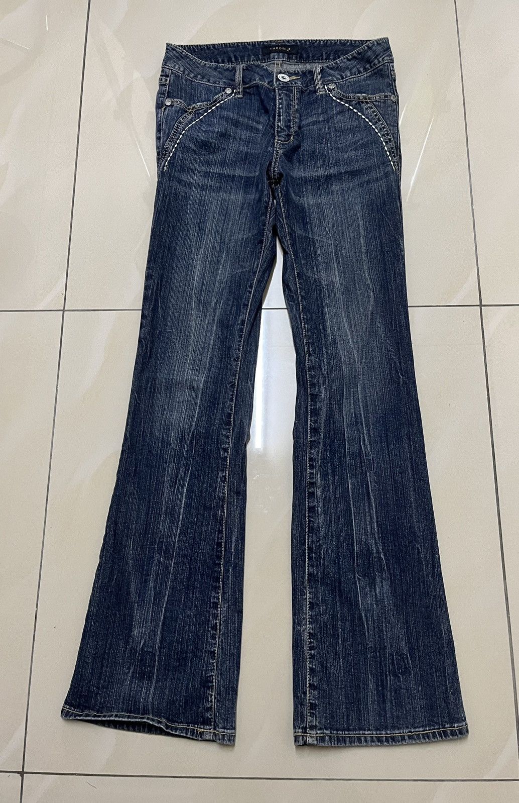 Japanese Brand Flare Jeans Theoria Thunder low rise stretch denim bootcut Size US 28 / EU 44 - 1 Thumbnail