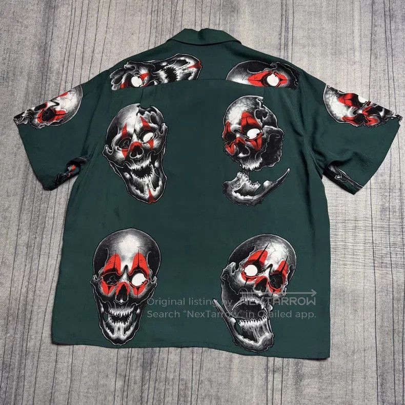 Wacko Maria Wacko Maria 22SS Heaven Tokyo Skull Hawaiian Short-sleeved Size US M / EU 48-50 / 2 - 2 Thumbnail