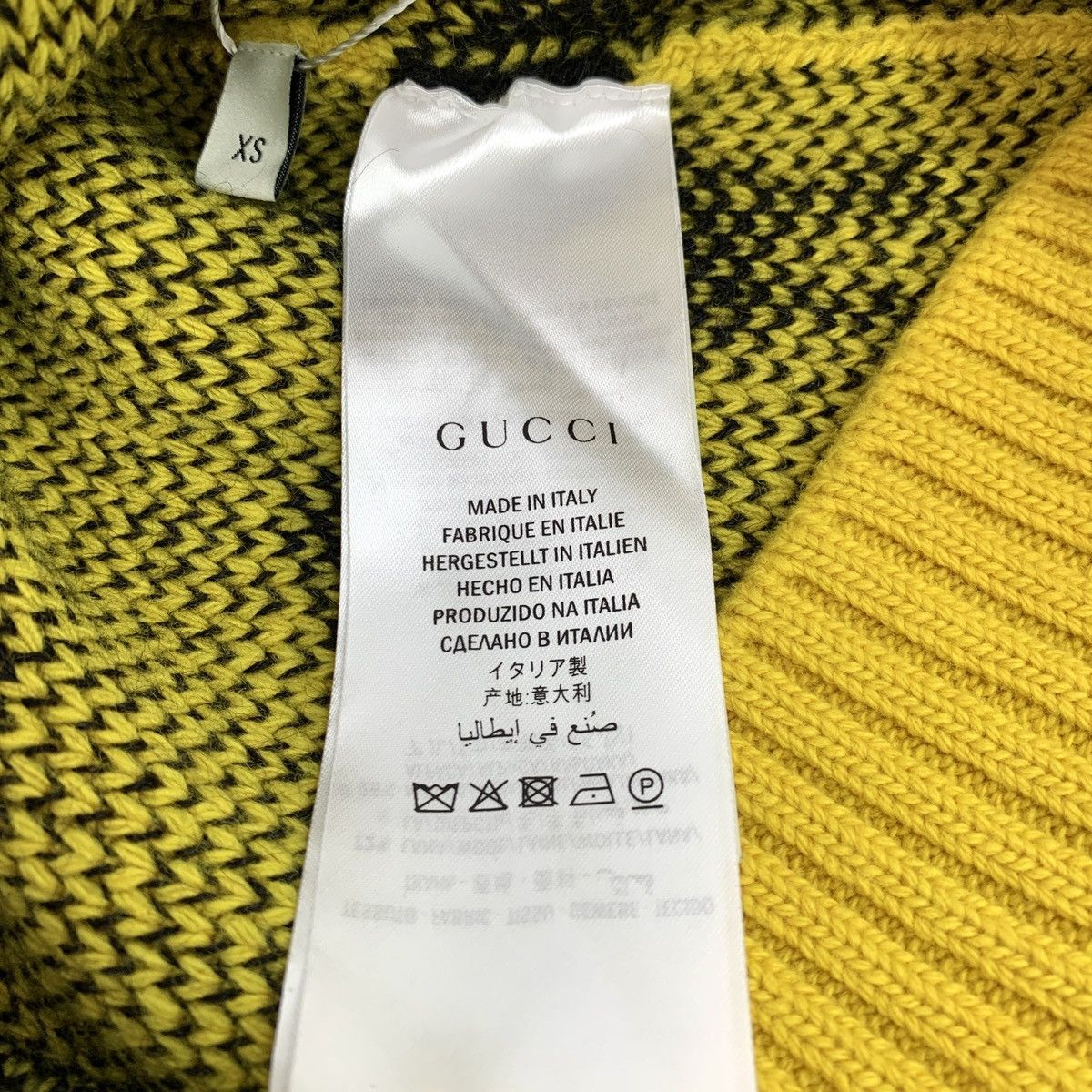 Gucci Gucci Yellow Bat Intarsia Long Sleeve Knit Sweater K26WX Size XS / US 0-2 / IT 36-38 - 7 Thumbnail
