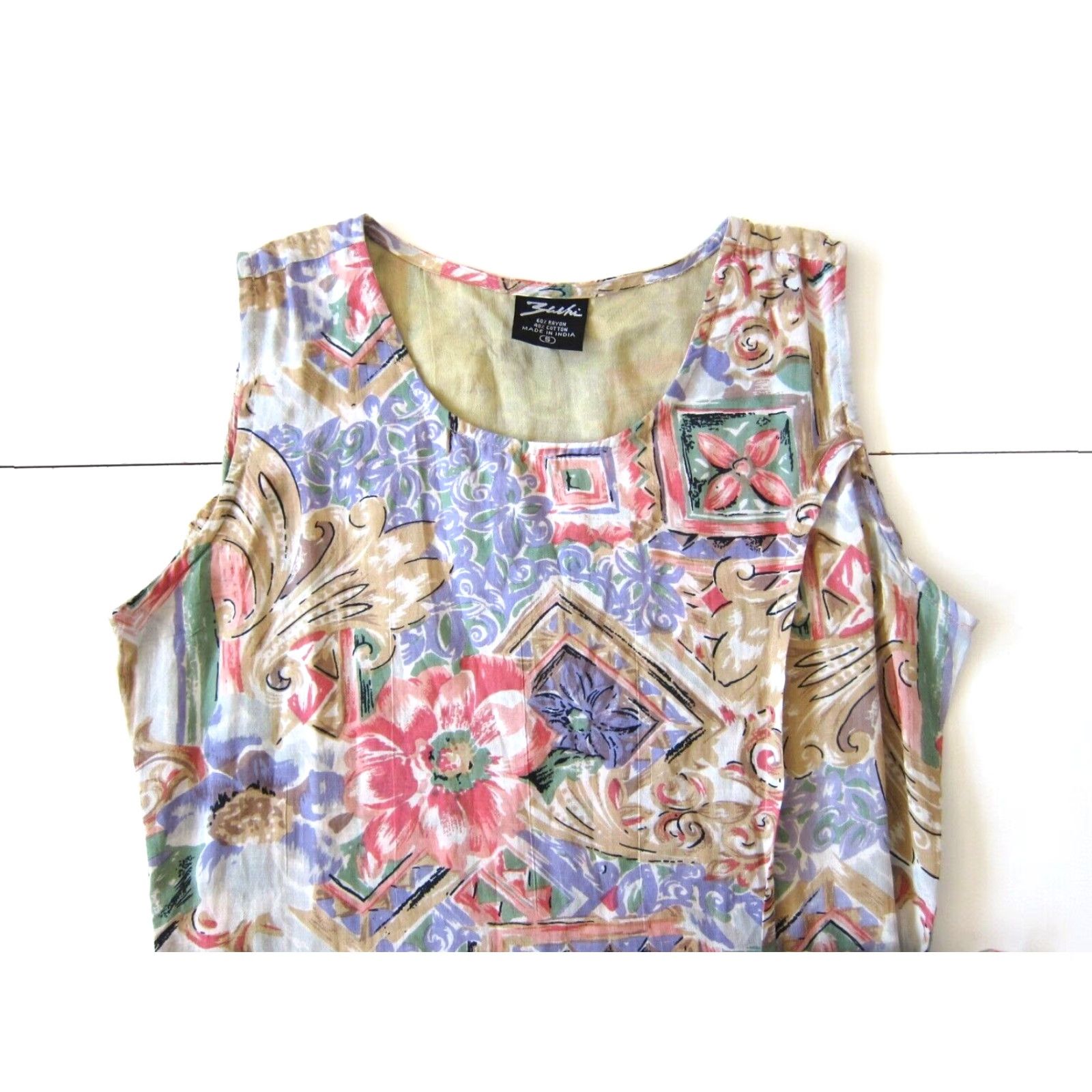 Pinko VINTAGE Zachi Dress Pink Purple Floral Wrap Long Maxi Tank Sun Dress S Size S / US 4 / IT 40 - 3 Thumbnail