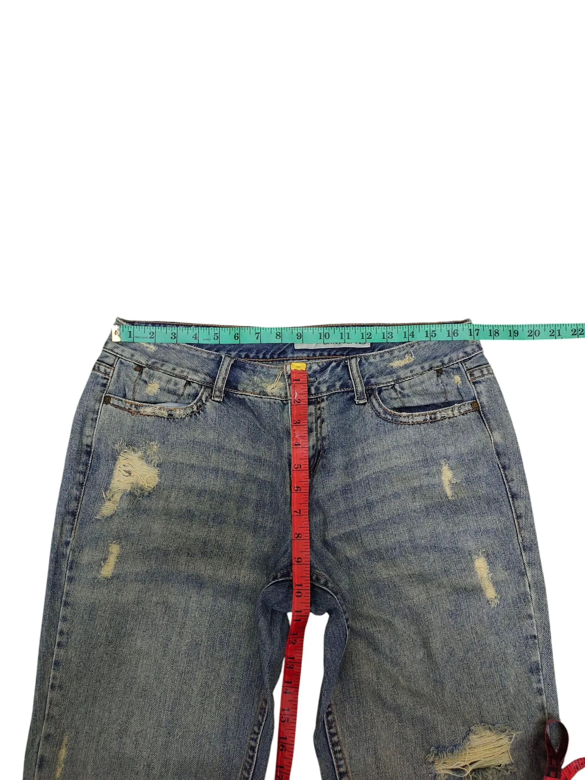 DKNY Vintage Dkny Jeans Clawmark Distress Faded Denim Size US 34 / EU 50 - 7 Thumbnail