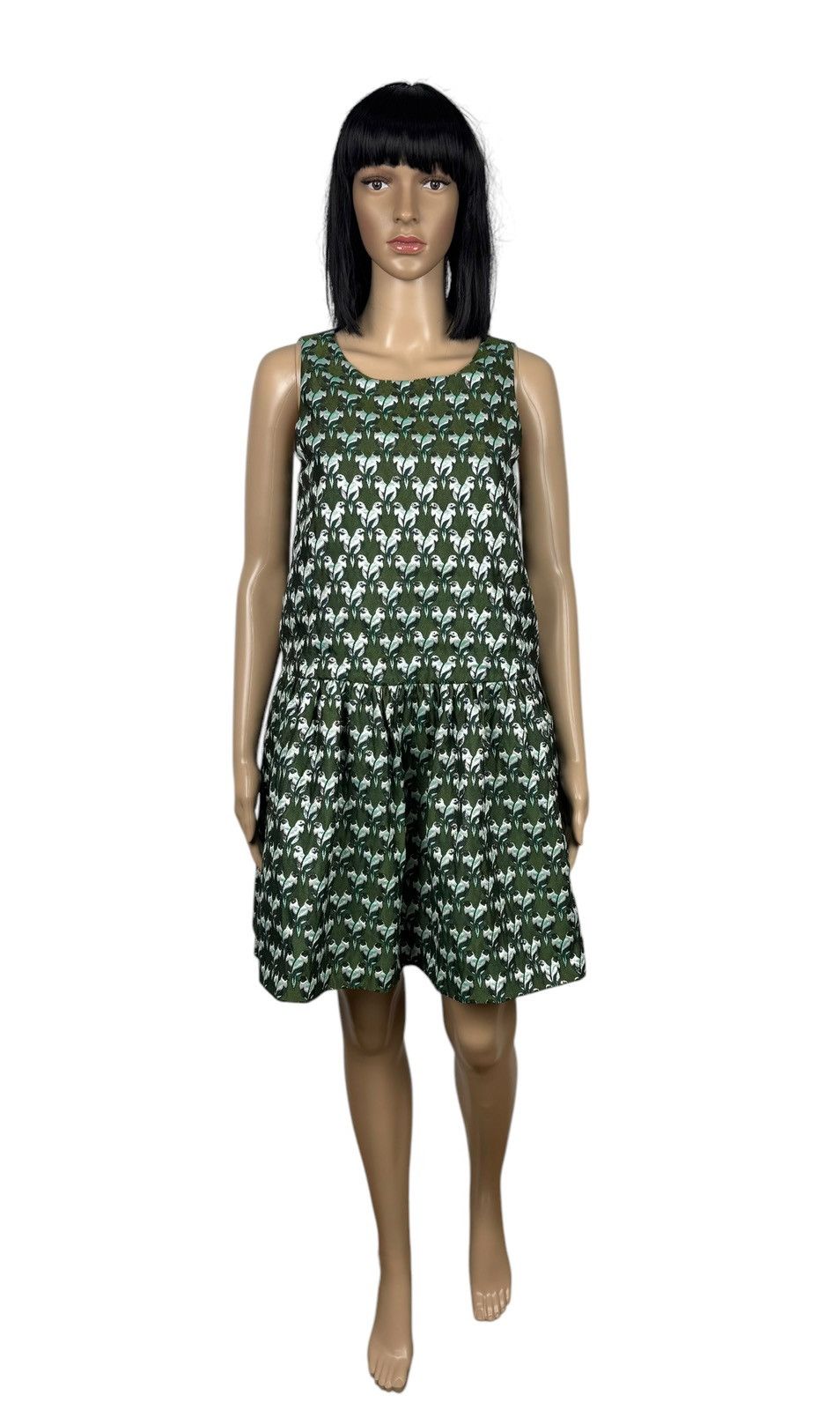 Maje Maje Rower Green Jacquard Parrot Print Mini Dress size 2 Size S / US 4 / IT 40 - 2 Thumbnail