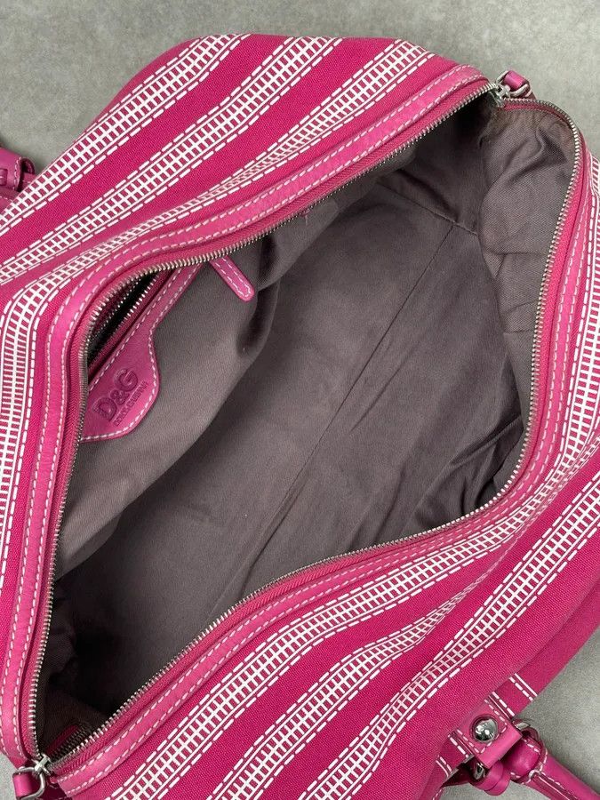 Dolce & Gabbana AW2010 Dolce & Gabbana Fuchsia Pink Canvas Trompe Loeil Zip Bag Size ONE SIZE - 16 Thumbnail