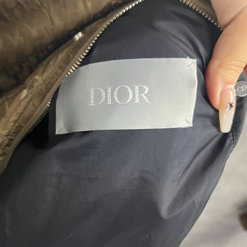 Dior The latest brown letter full print warm lapel zipper thick Size US L / EU 52-54 / 3 - 3 Thumbnail