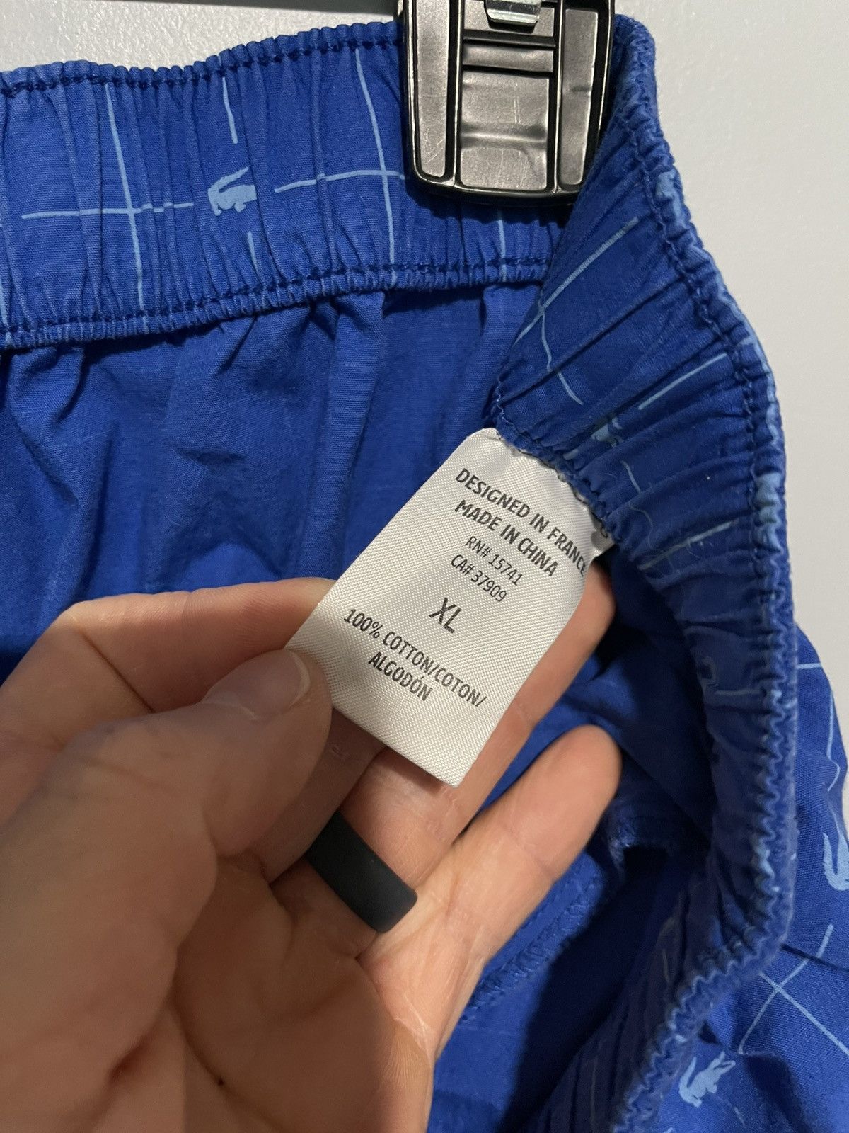 Lacoste Lacoste AOP Gator Men’s Sz XL Pajama 100% Cotton Royal Blue Size US 34 / EU 50 - 8 Thumbnail