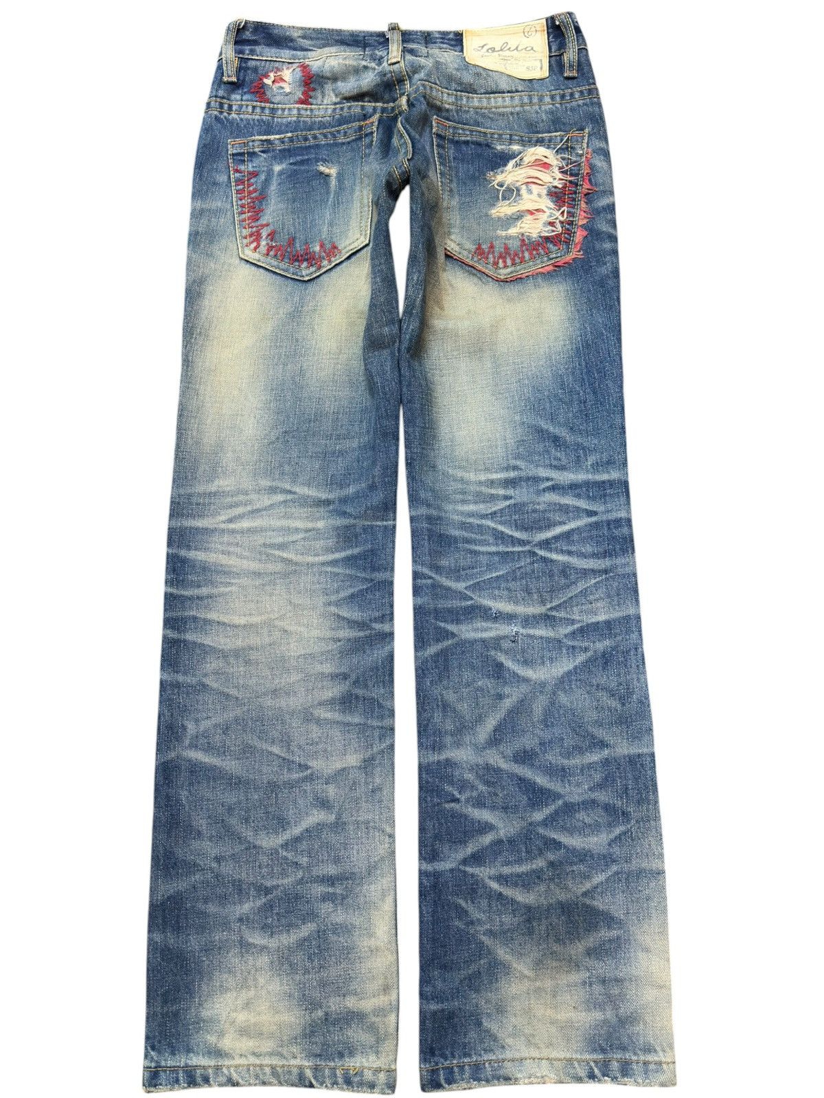 Hysteric Glamour Vintage Lolita Jeans Mudwash Ripped Grunge Distressed Denim Size US 29 - 5 Thumbnail