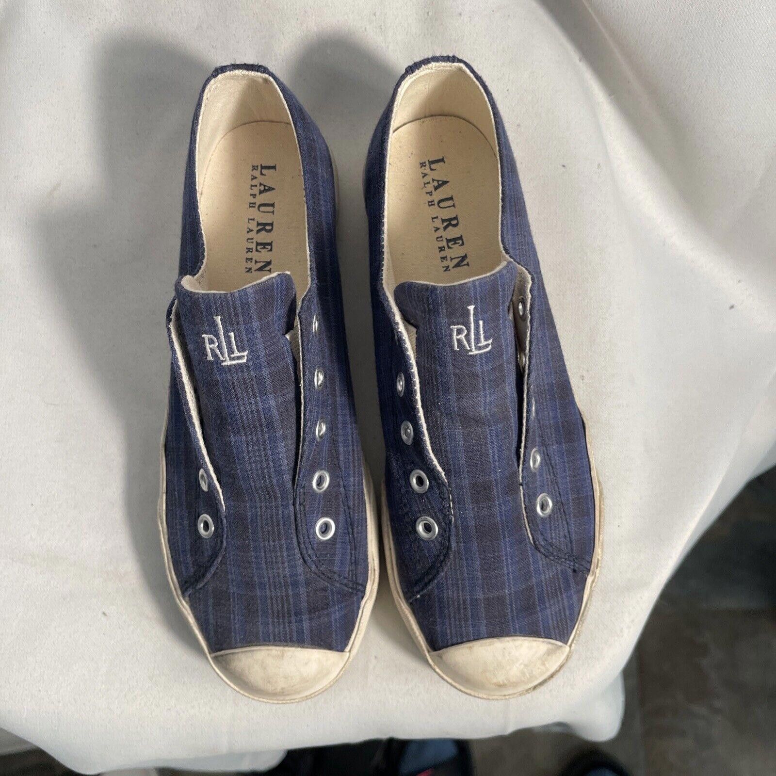 Lauren Ralph Lauren Lauren Ralph Lauren Women's Blue/Gr Plaid Canvas Shoes 6B Size US 6 / IT 36 - 4 Thumbnail