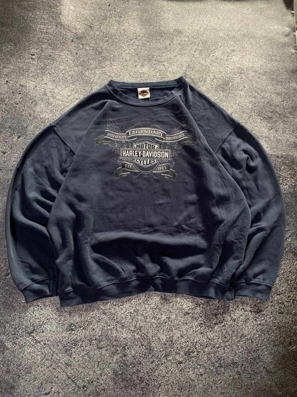 Harley Davidson Vintage Harley Davidson Y2k Sweatshirt 🔥☠️ Size US XXL / EU 58 / 5 - 2 Thumbnail