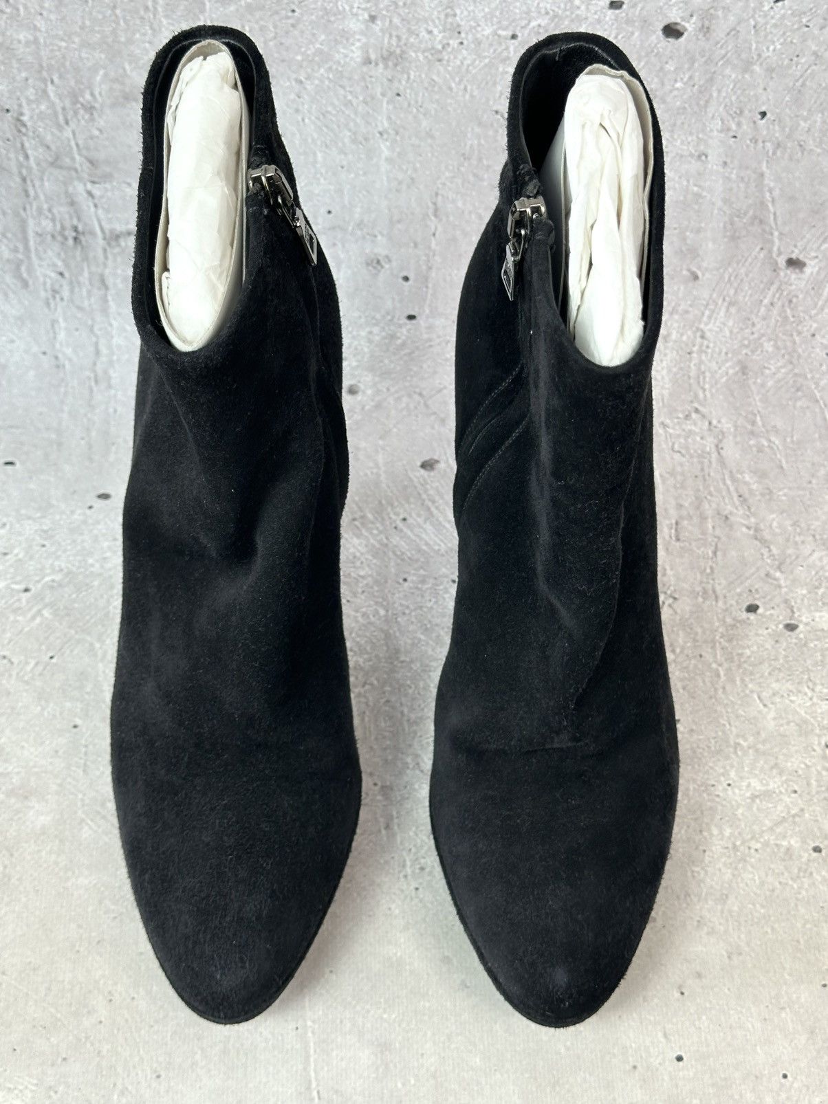 Prada Prada Black Suede High Heel Zip Made in Italy Ankle Booties Size US 7 / IT 37 - 3 Thumbnail