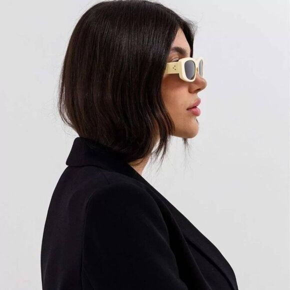 Celine Celine CL40245U 39A Sunglasses Shiny Butter Rectangle Frame Size ONE SIZE - 7 Thumbnail