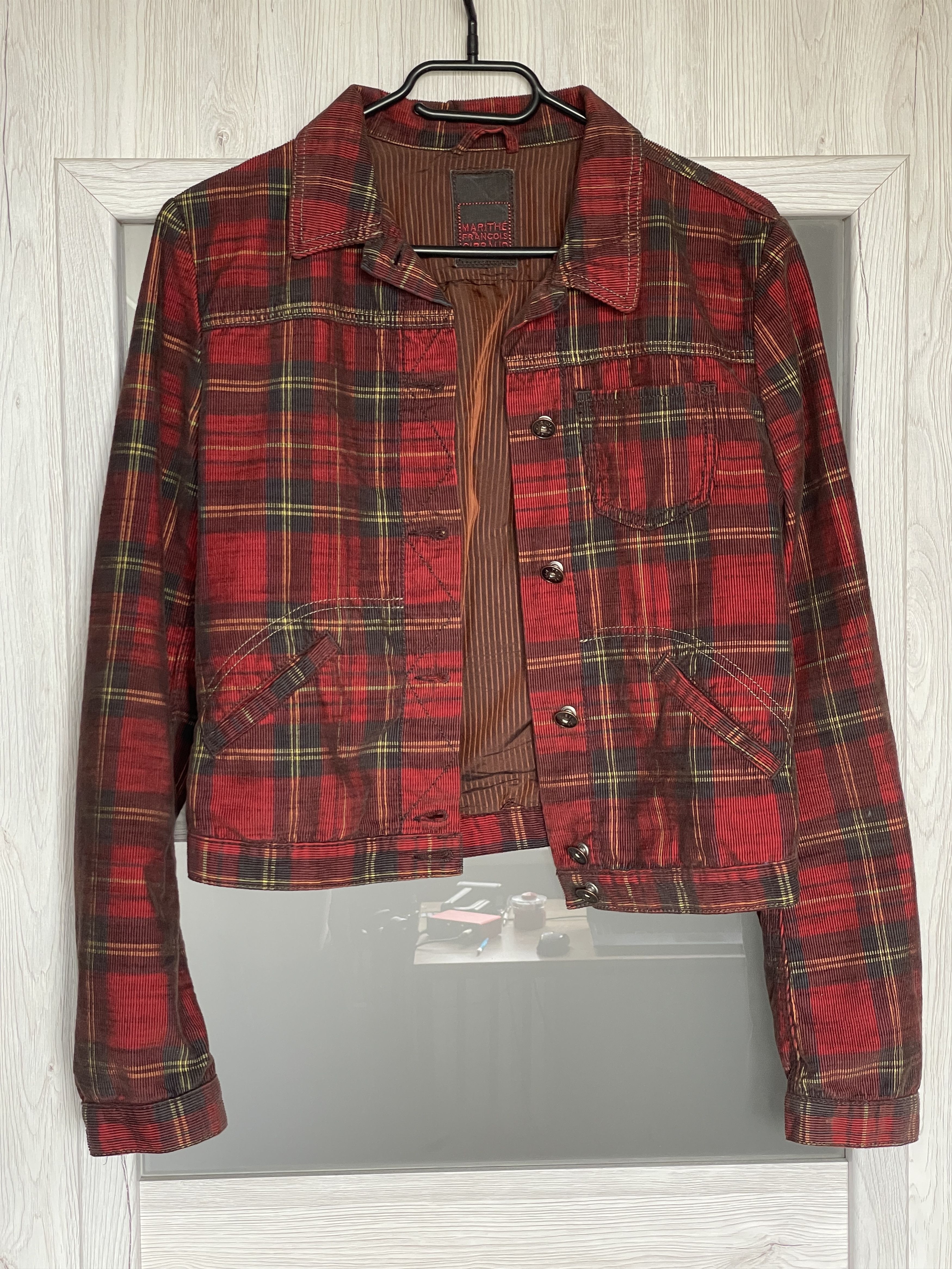 Marithe + Francois Girbaud Y2K M + FG COURDUROI VIVIENNE TYPE PUNK CHECKED JACKET Size S / US 4 / IT 40 - 1 Thumbnail