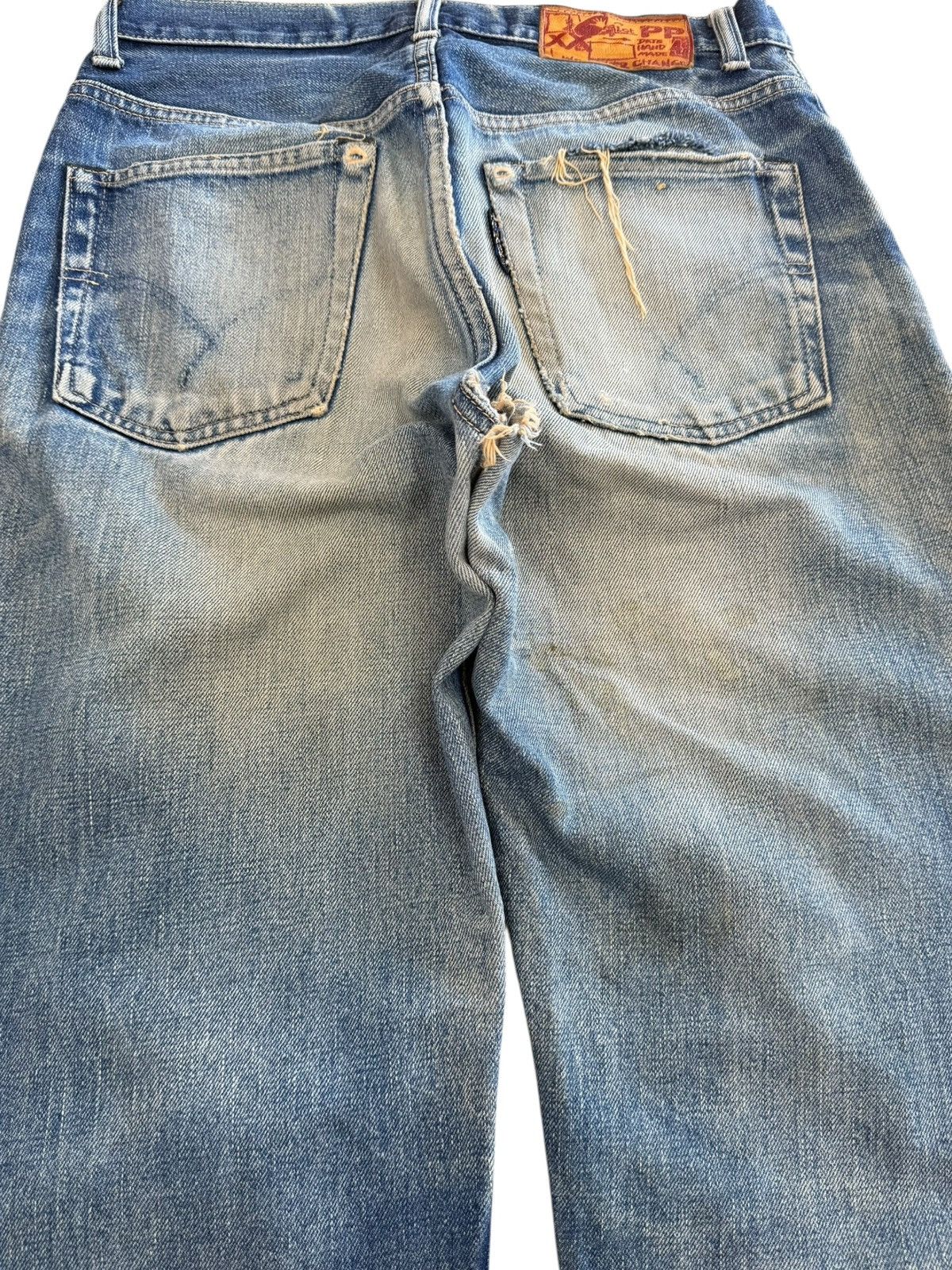Pure Blue Japan HR Market Faded Wash Style Loose Jeans Size US 31 - 5 Thumbnail
