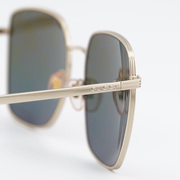 Gucci Gucci GG0802S 004 Sunglasses Gold Square Frame, Multicolor Size ONE SIZE - 5 Thumbnail