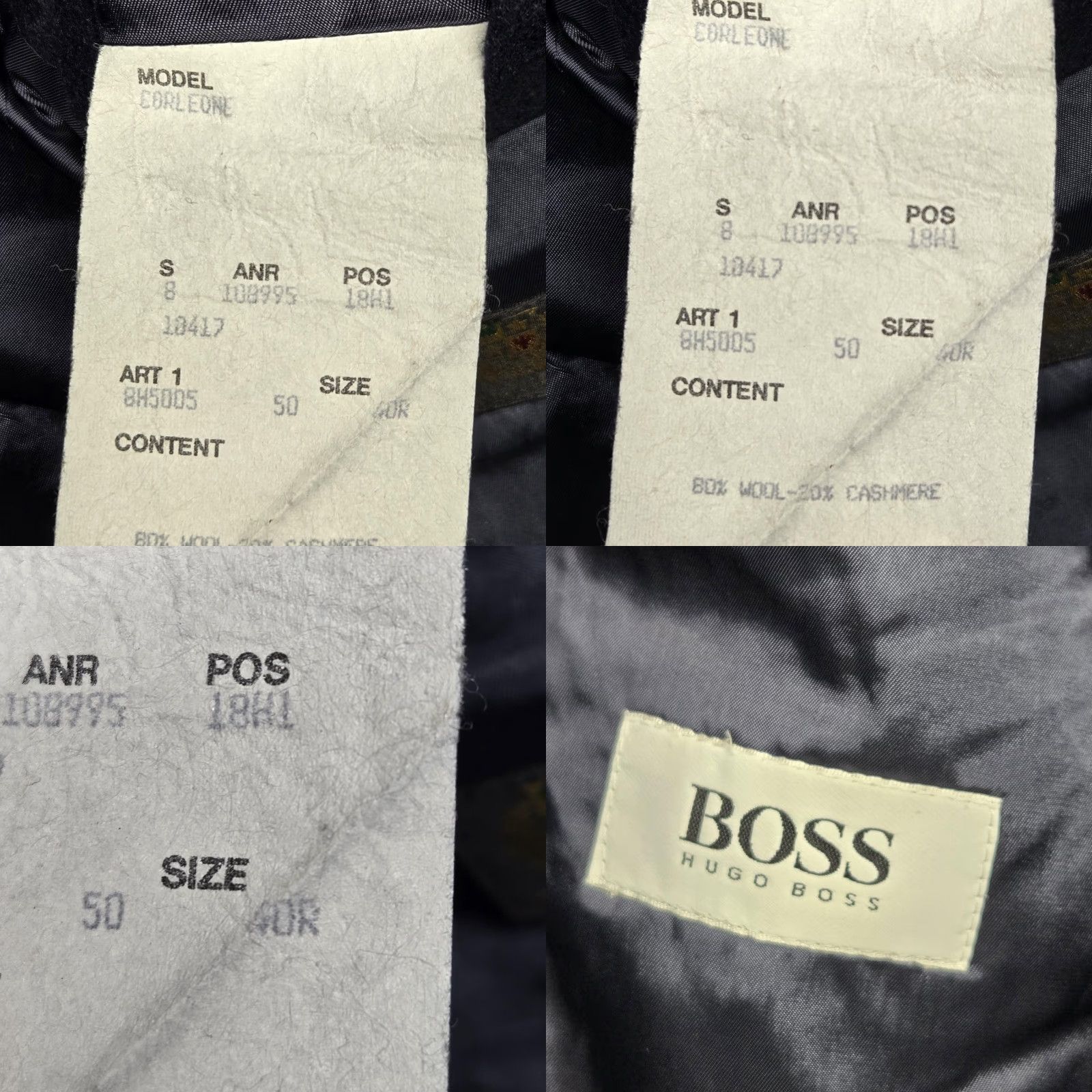 Hugo Boss VINTAGE Hugo Boss Blazer Mens 40R Navy Blue Wool Cashmere Loro Piana Corleone Jacket Size 50R - 8 Thumbnail