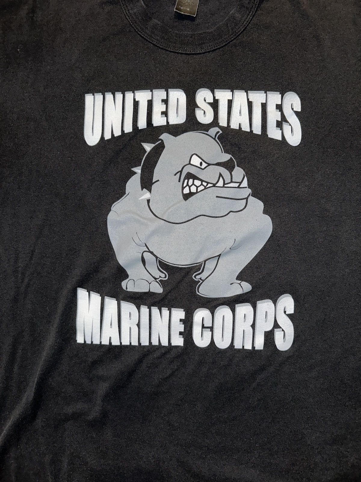 Vintage Single Stitch Vtg USMC Marine Corps Black Devil Dogs Tee Size US XXL / EU 58 / 5 - 2 Thumbnail