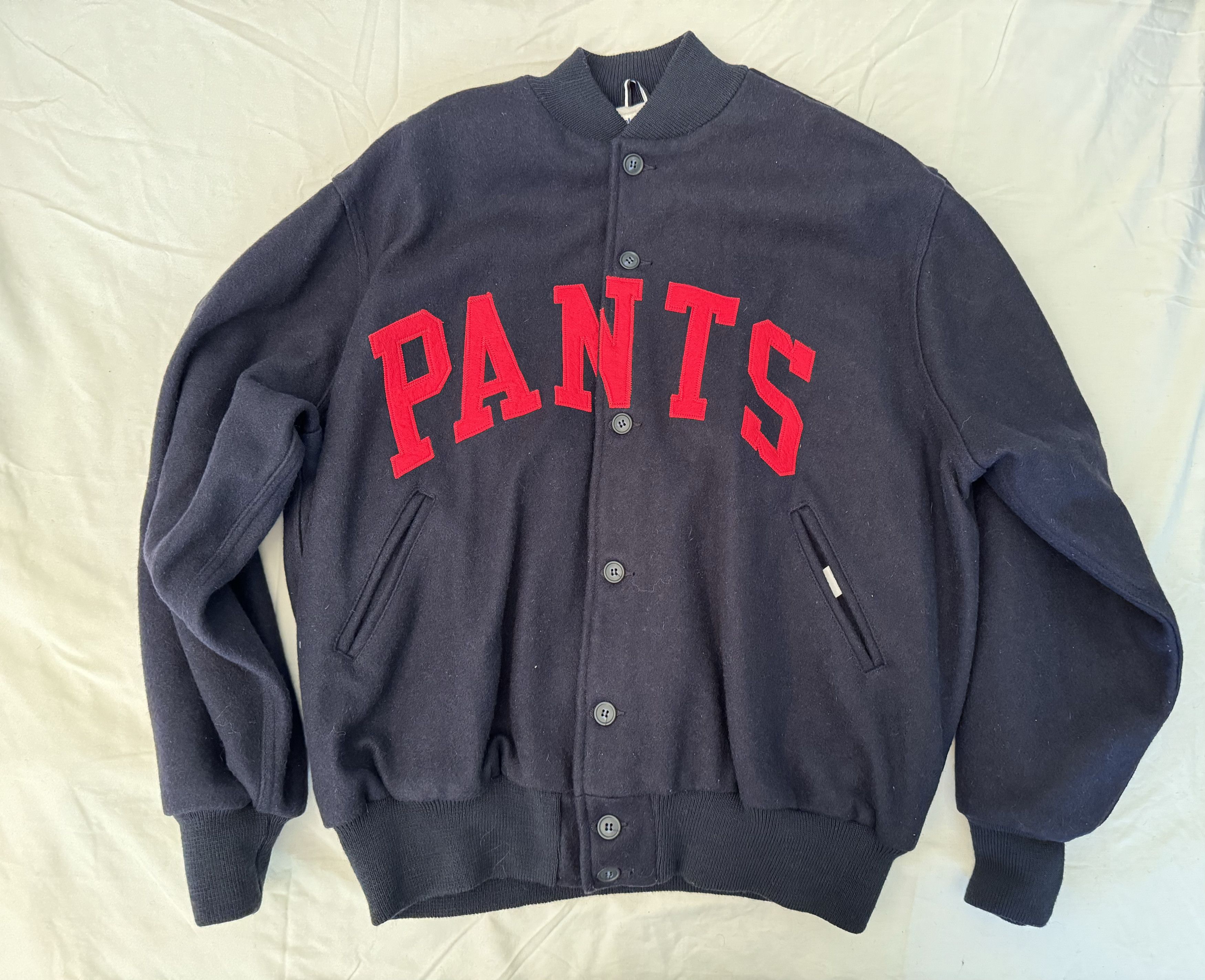 image of Ebbets Field Flannels Vintage David Letterman Worldwide Pants Jacket in Navy, Men's (Size 2XL)