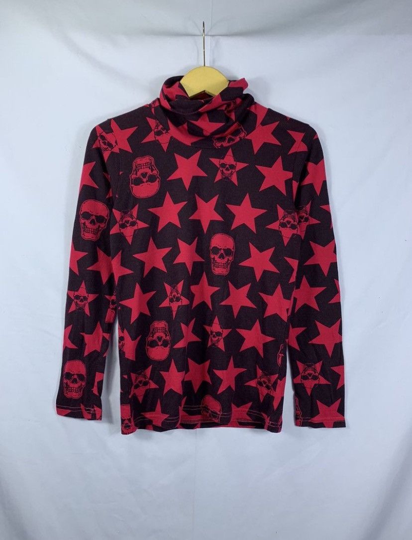 20471120 Japanese Skull Star Long Sleeve ifsix lgb hysteric style Size US M / EU 48-50 / 2 - 1 Thumbnail