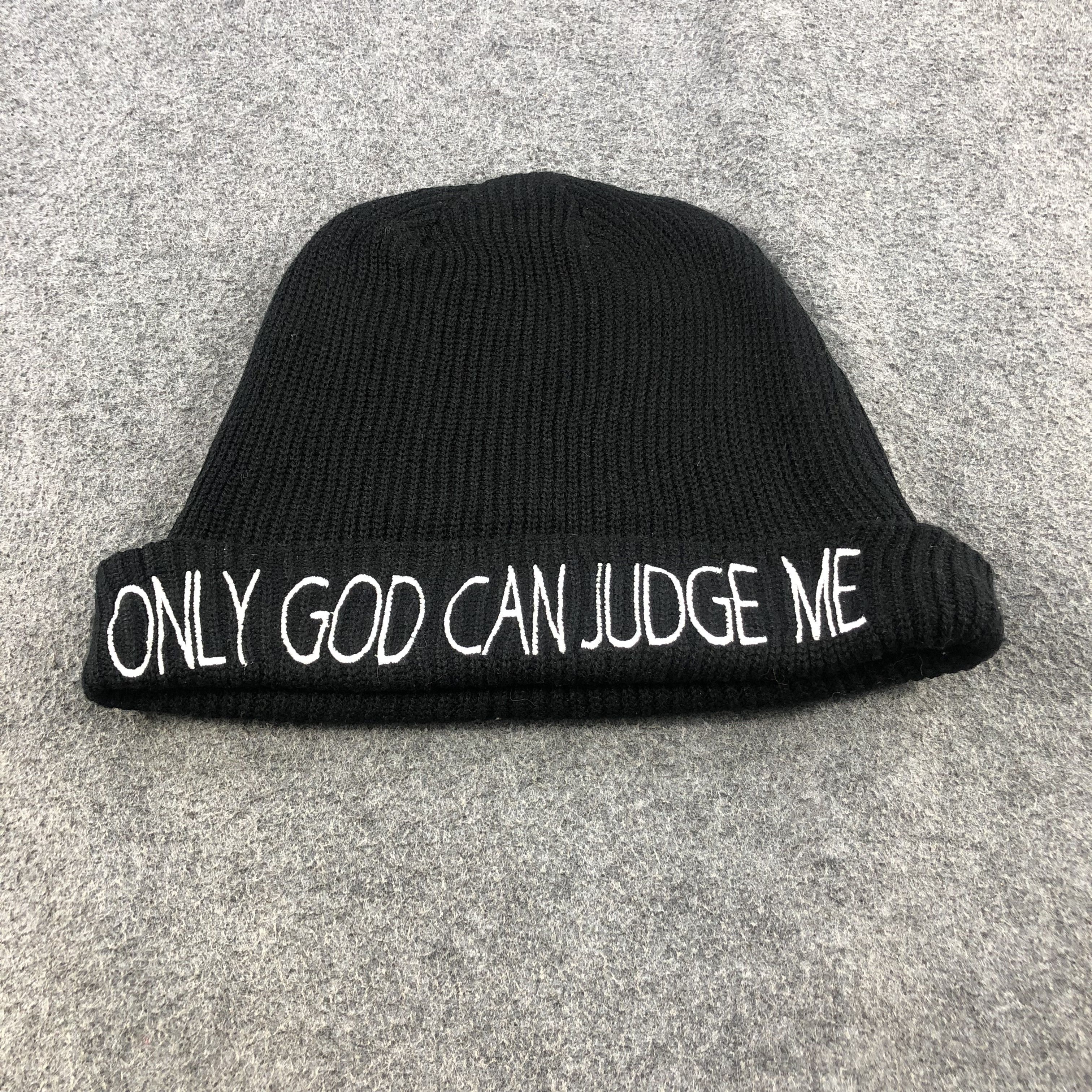 Vintage Unknown Only God Can Judge Me Beanie Snowcap Winter Hat B232 Size ONE SIZE - 3 Thumbnail