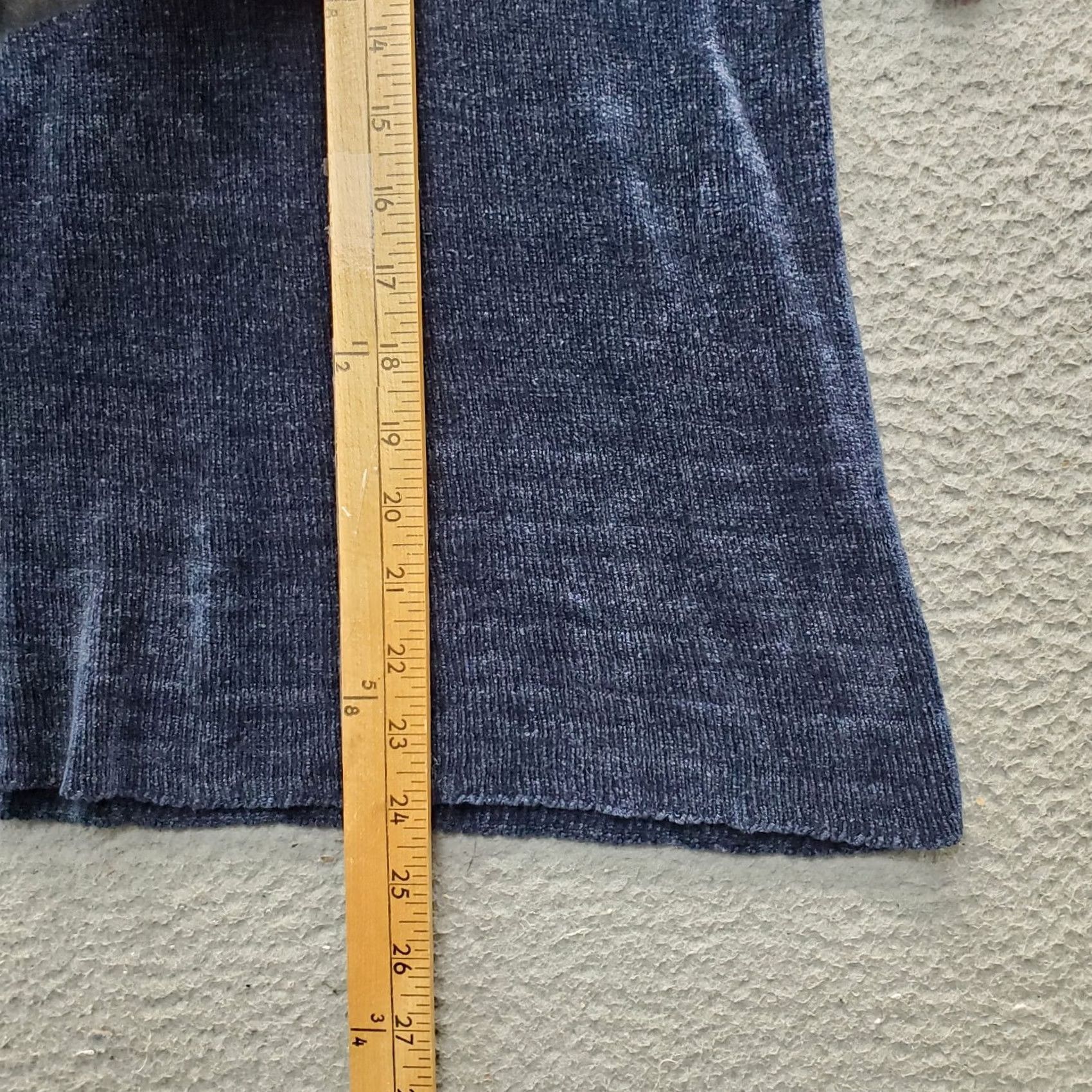 Velour Gittel T Shirt Womens Size L Navy Velour Rayon Short Sleeve V Neck Pullover Size L / US 10 / IT 46 - 3 Thumbnail