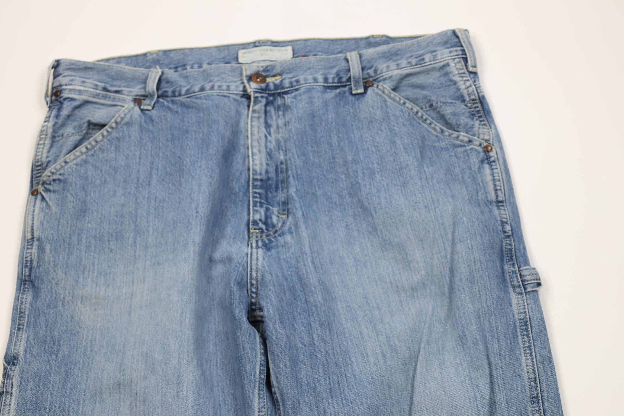 American Eagle Outfitters Vintage 90s Y2K American Eagle Wide Leg Dungaree Denim Jeans Size US 36 / EU 52 - 2 Thumbnail