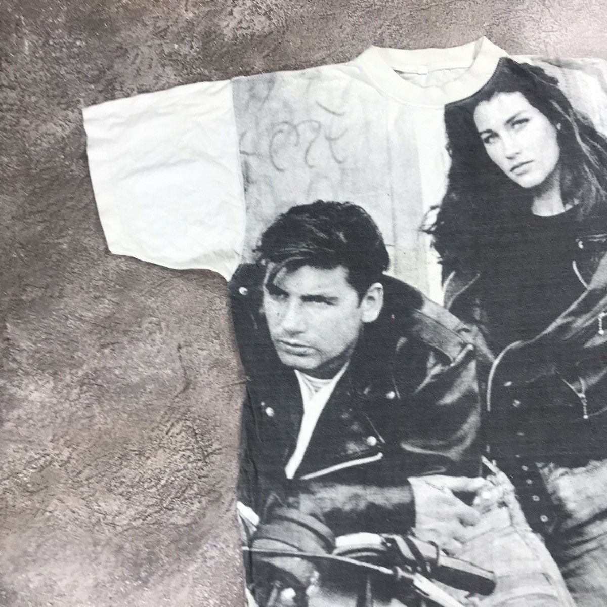 Vintage Vintage 90s Y2K Graphic Tee All Over Print Couple Photo Grun Size US L / EU 52-54 / 3 - 3 Thumbnail