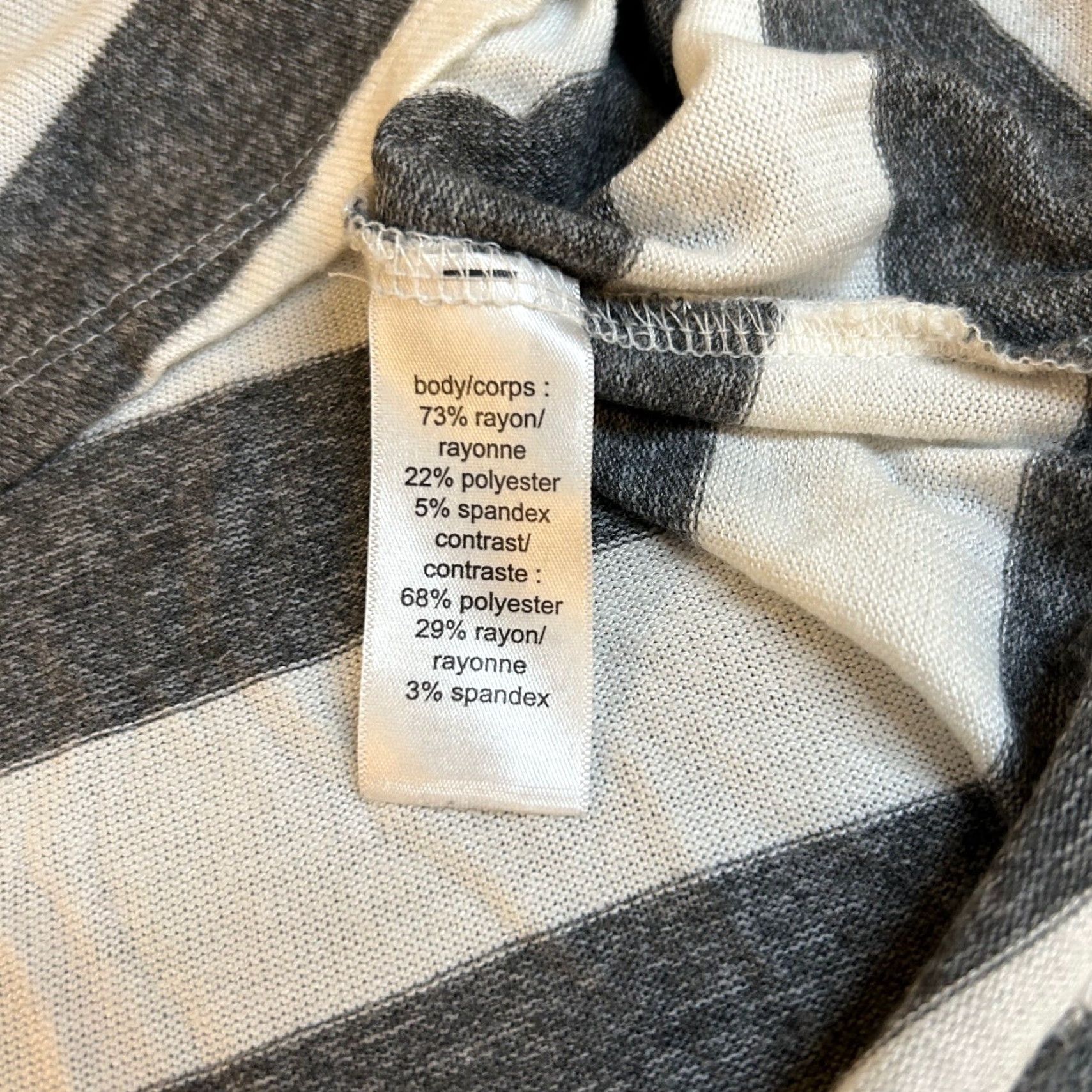 Vintage 24/7 maurices Tunic Top Raglan Sleeve Striped Shirt Womens Medium M Gray Size M / US 6-8 / IT 42-44 - 5 Thumbnail
