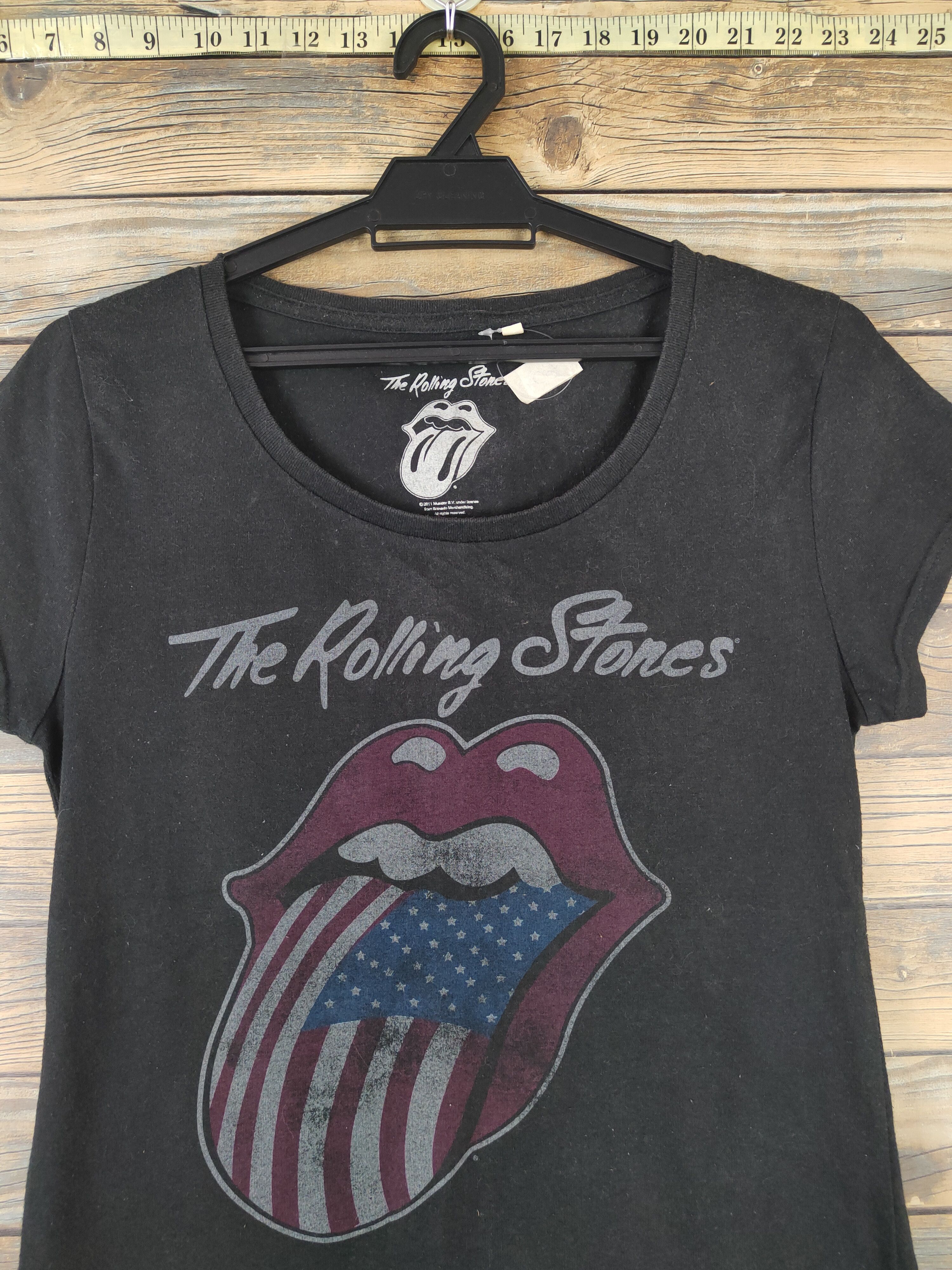 Band Tees DL The Rolling Stones Black Short Sleeve T-shirt #607 Size M / US 6-8 / IT 42-44 - 2 Thumbnail