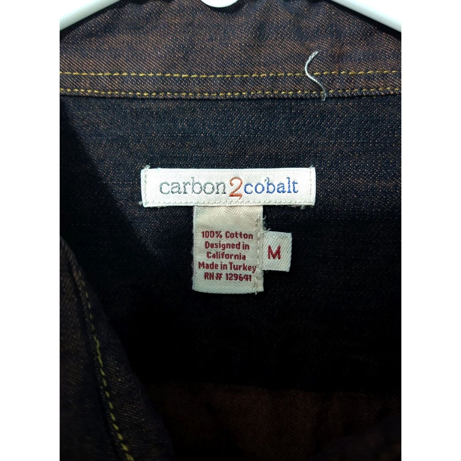 Carbon2Cobalt Carbon 2 Cobalt Shirt Mens Medium Red Denim Long Sleeve Button Up Cotton Size US M / EU 48-50 / 2 - 7 Thumbnail