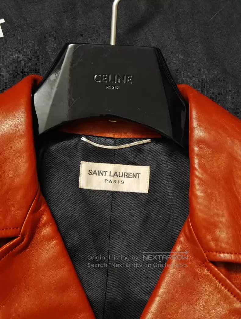 Saint Laurent Paris Saint Laurent Paris Red Biker Leather Jacket i Size US M / EU 48-50 / 2 - 3 Thumbnail